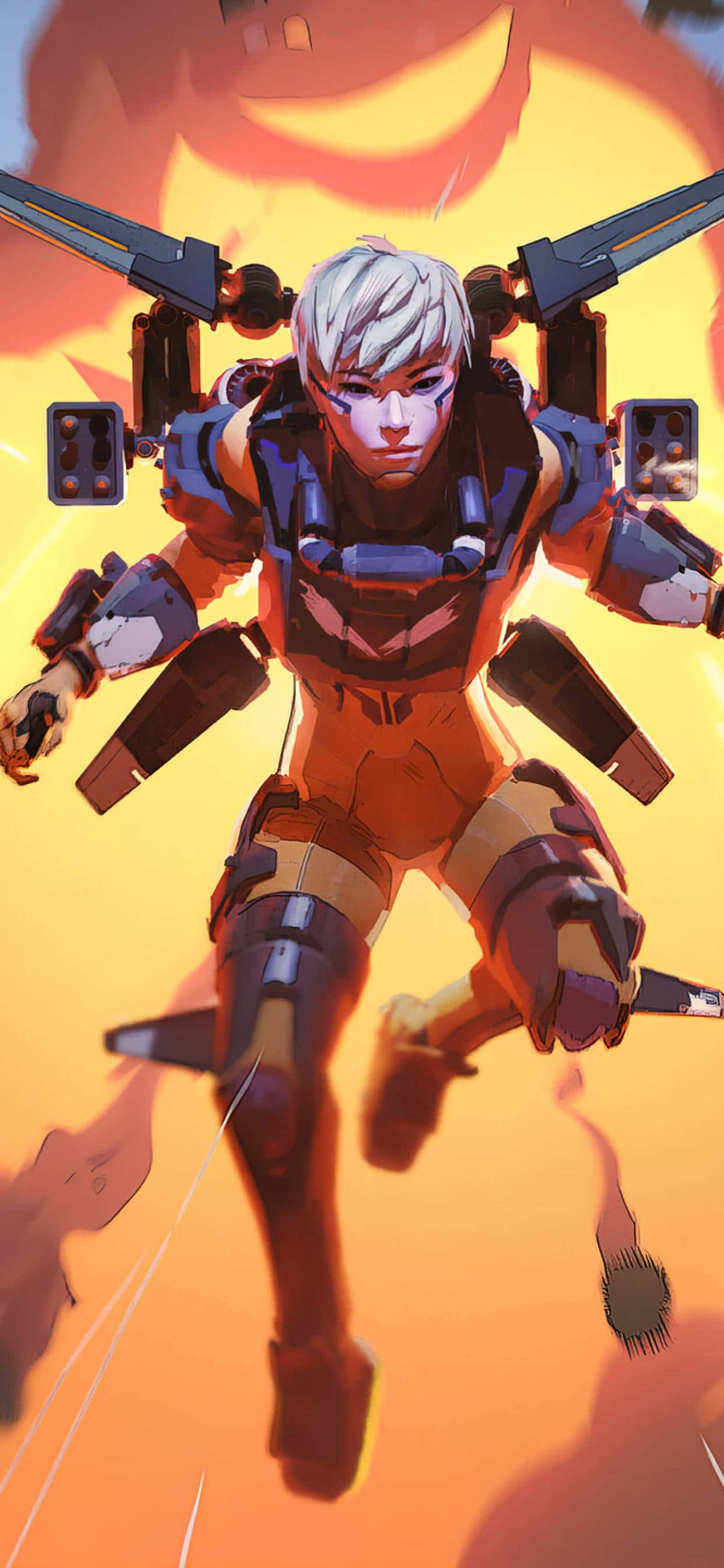 女武神 Apex Legends 在爆炸中跳跃 壁纸