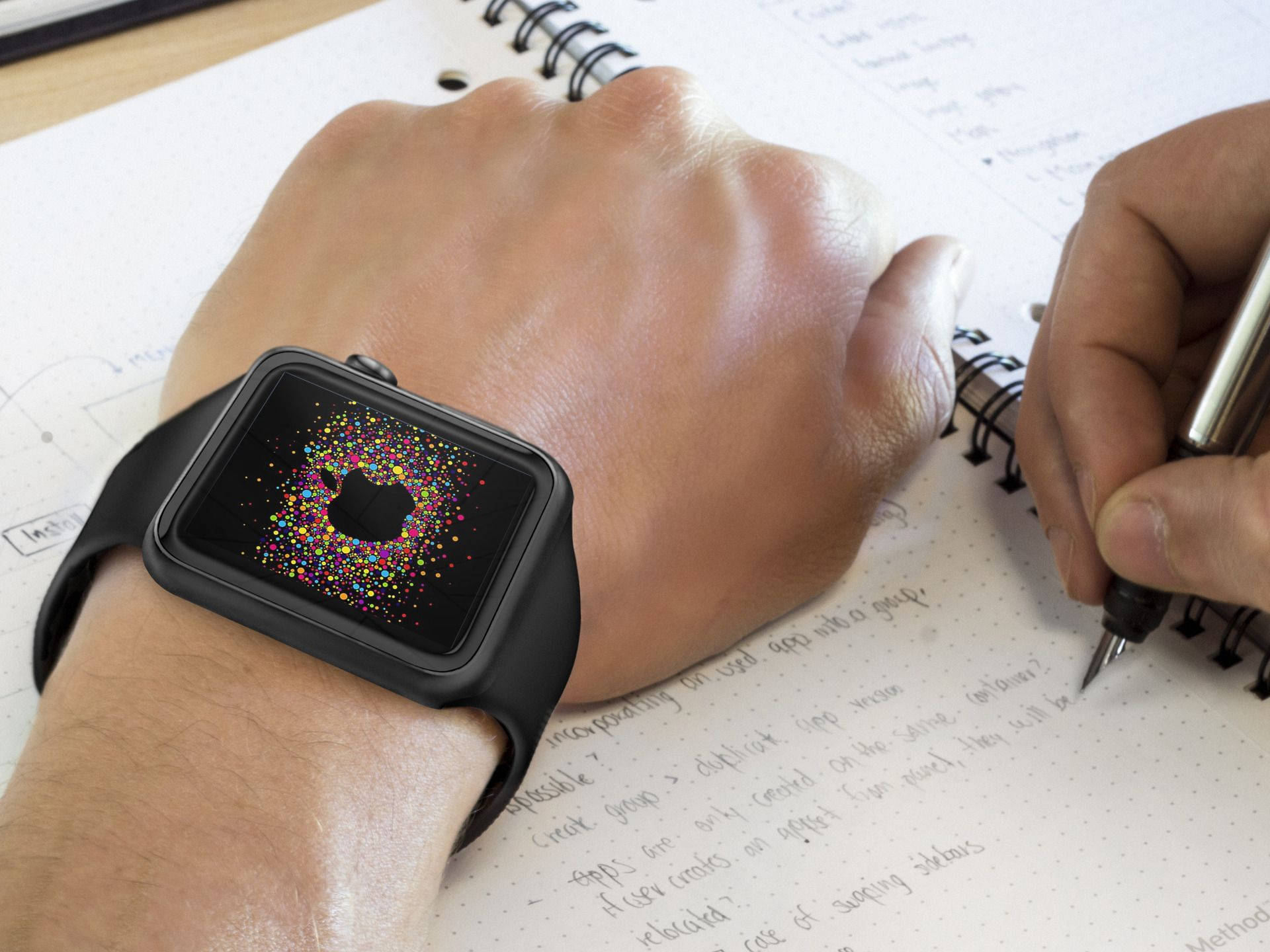 黑色硅胶表带Apple Watch 壁纸