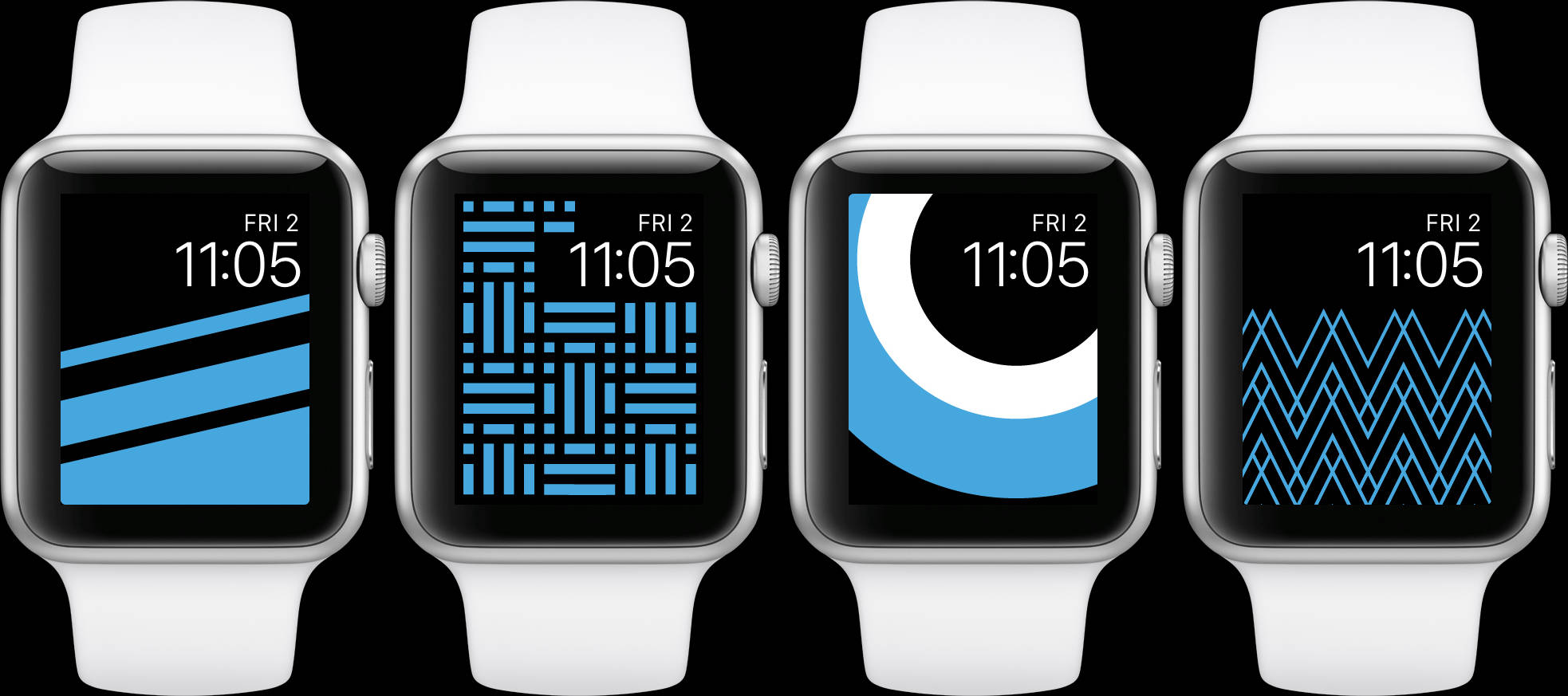 Apple Watch蓝色主题界面 壁纸