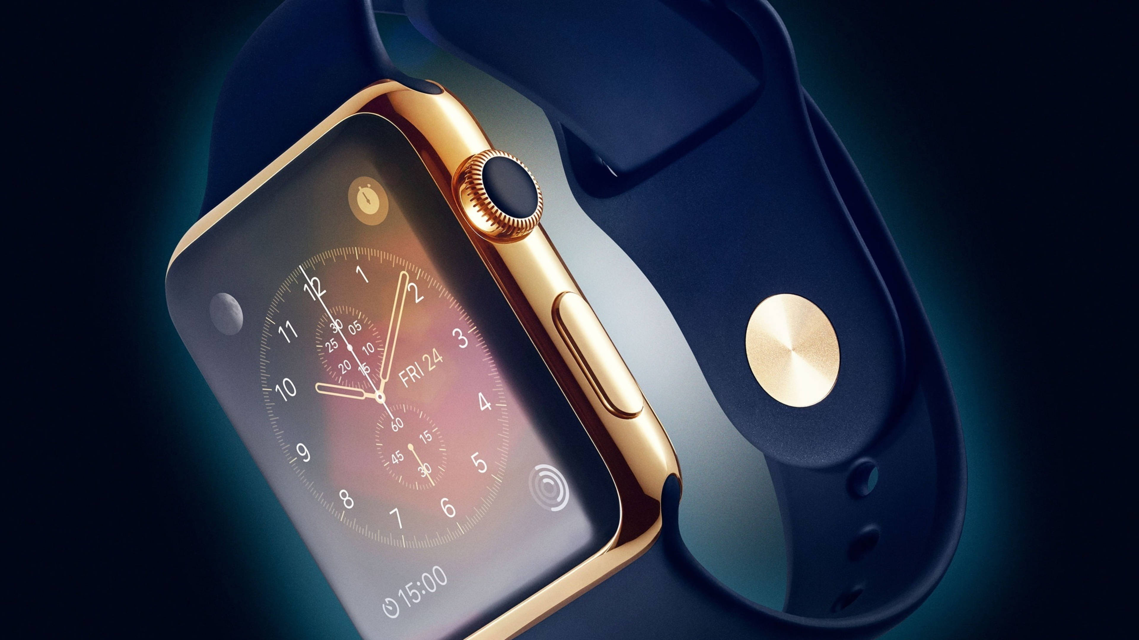 Apple Watch 奢华金色表圈 壁纸