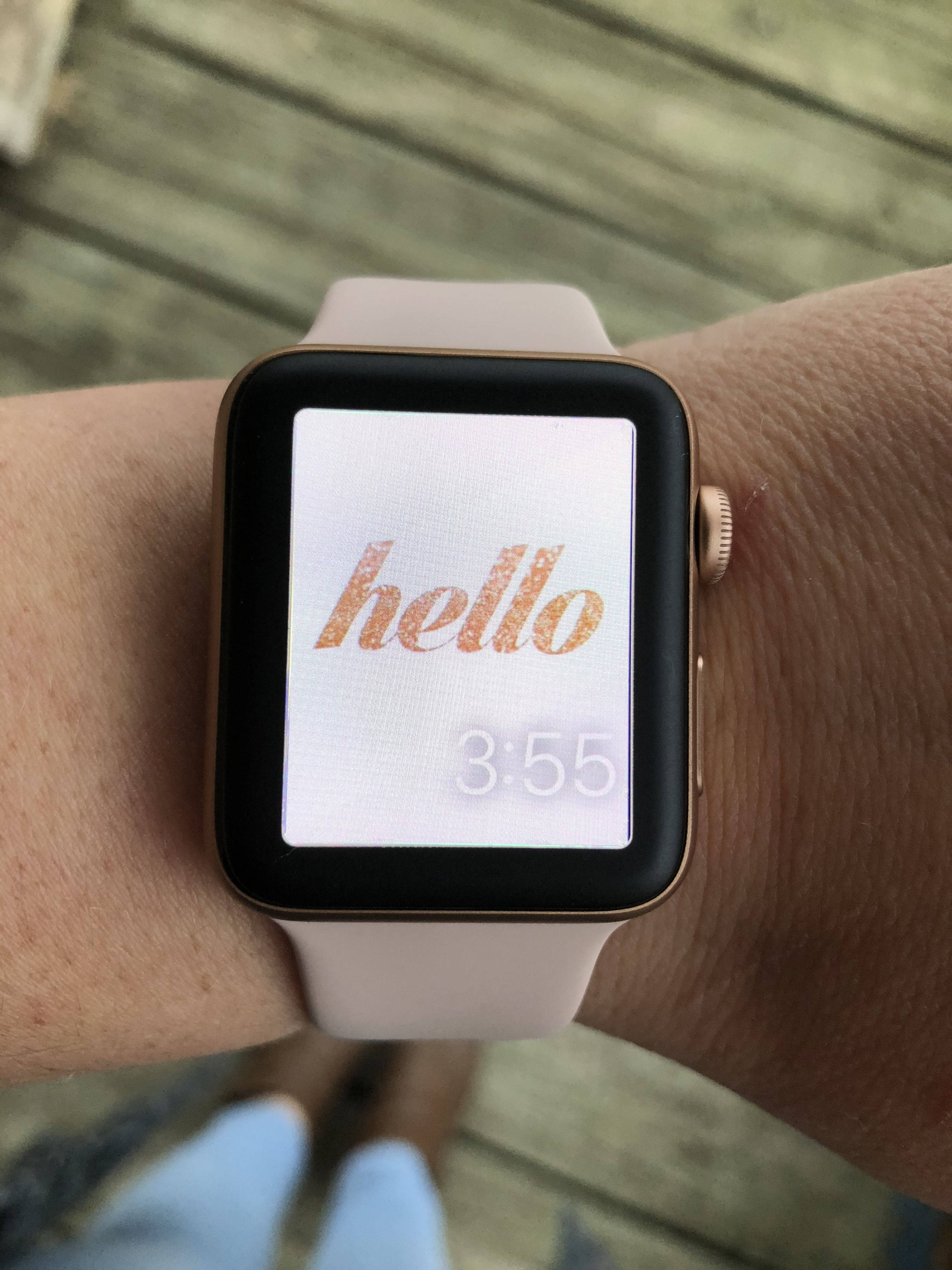Apple Watch闪亮Hello表盘 壁纸