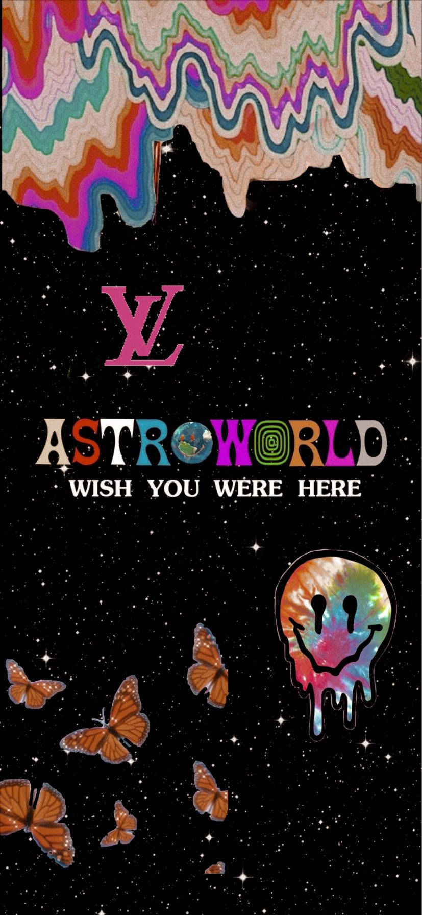 Astroworld iPhone 迷幻涂鸦 壁纸
