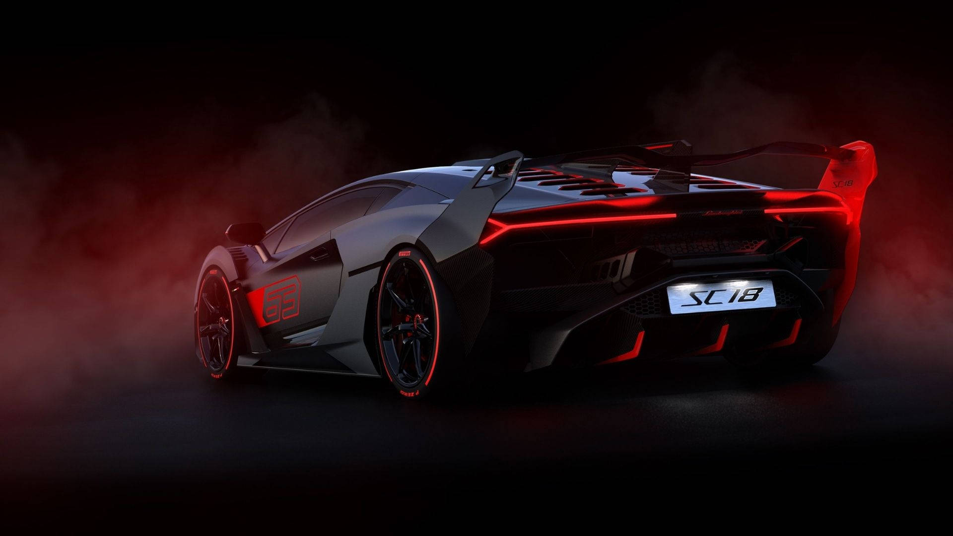 兰博基尼Aventador背面 壁纸