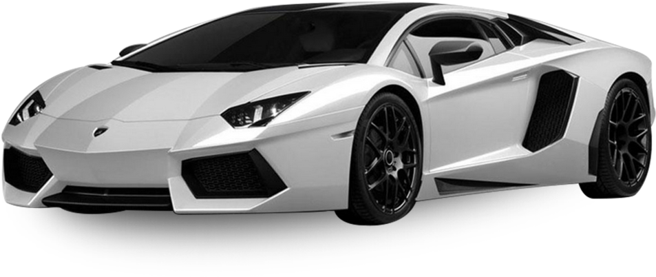 白色兰博基尼Aventador侧视图 壁纸