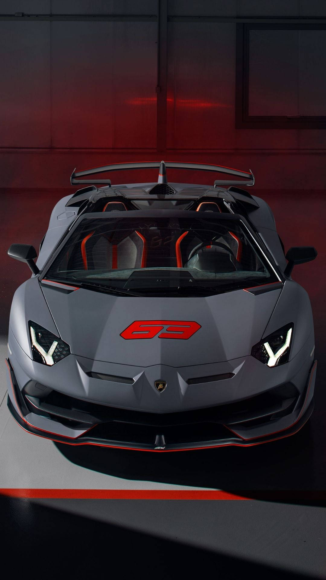 灰色兰博基尼Aventador SVJ 壁纸