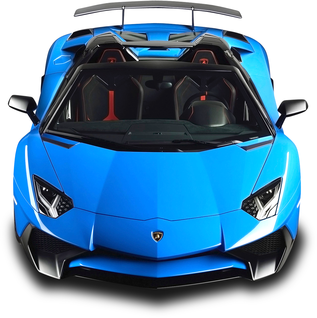 蓝色兰博基尼Aventador SVJ开门展示 壁纸