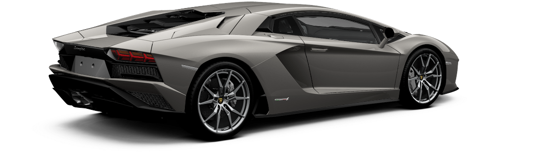 哑光黑色兰博基尼Aventador侧视图 壁纸