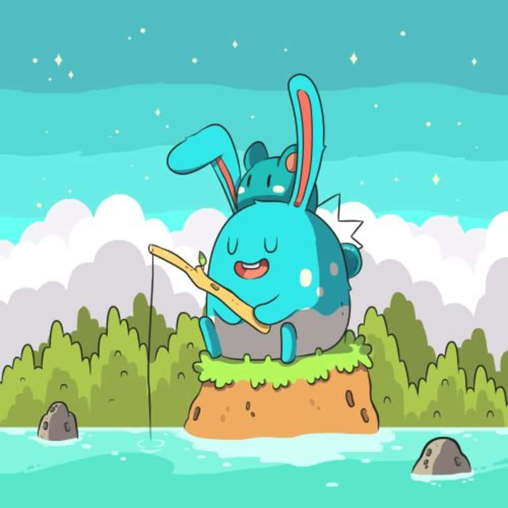 Azumarill钓鱼 壁纸