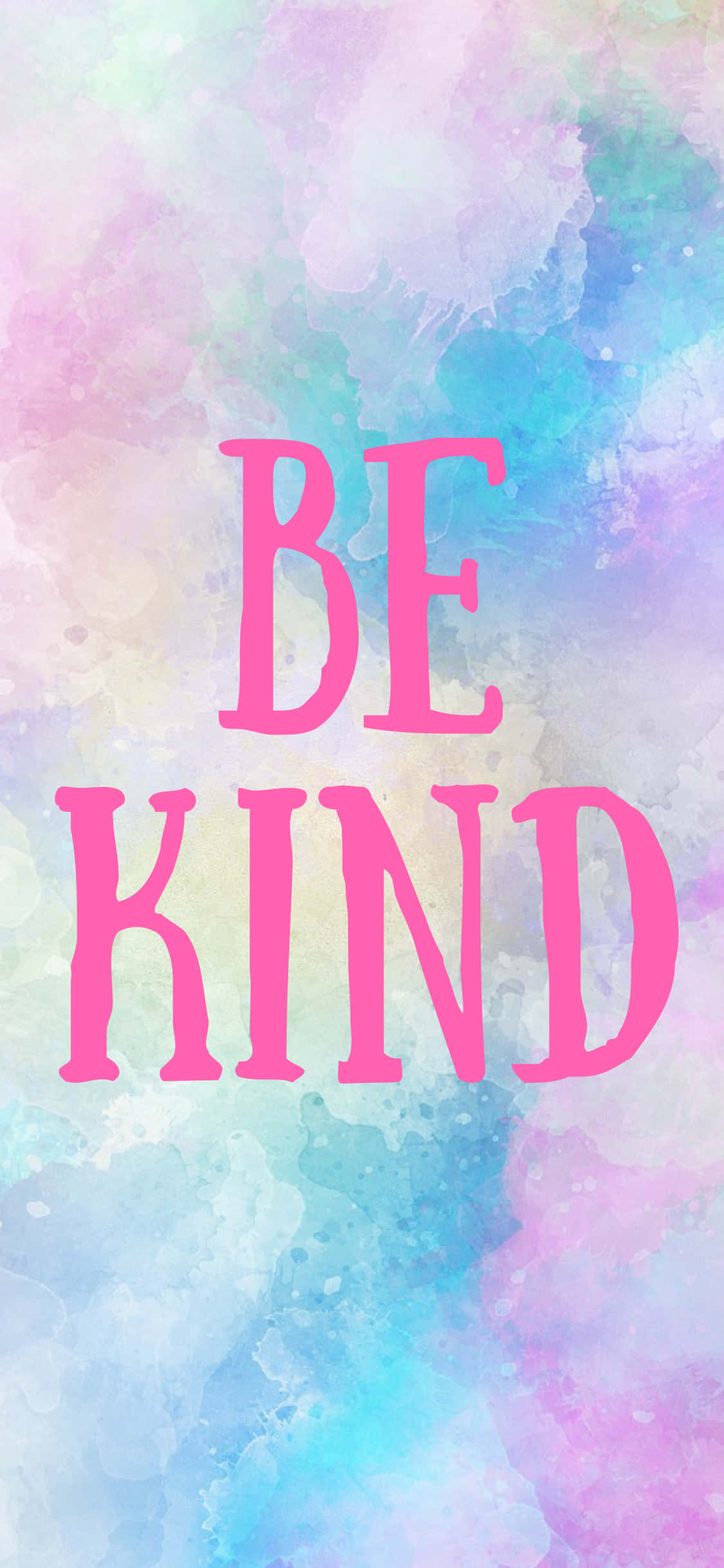 热粉红字母的“Be Kind”字样 壁纸