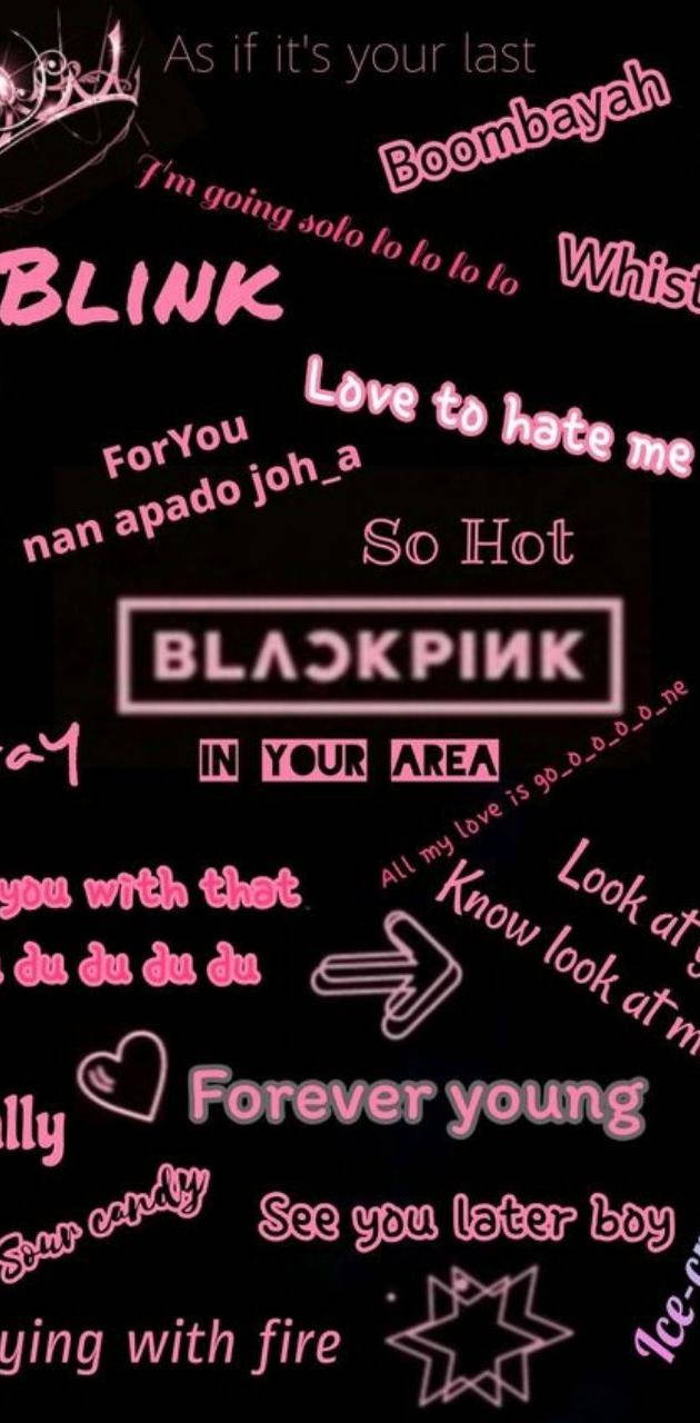 BLACKPINK标志与歌曲名合集 壁纸
