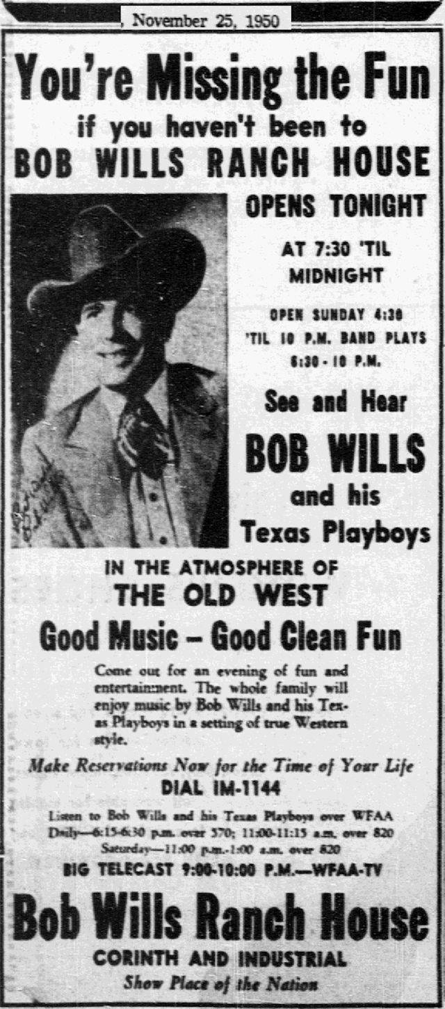 Bob Wills And The Texas Playboys复古报纸 壁纸