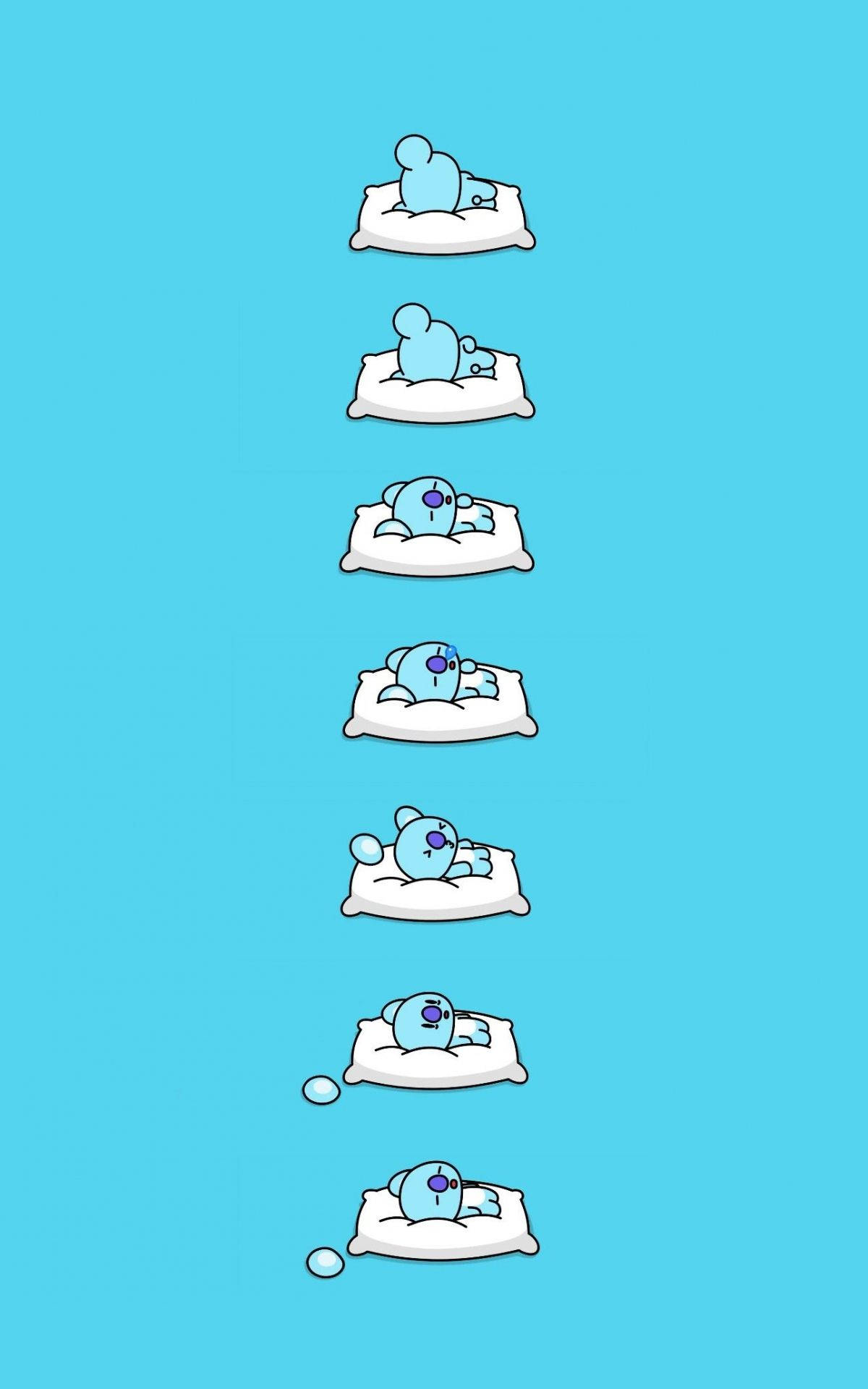 可爱 BT21 Koya 睡觉 壁纸