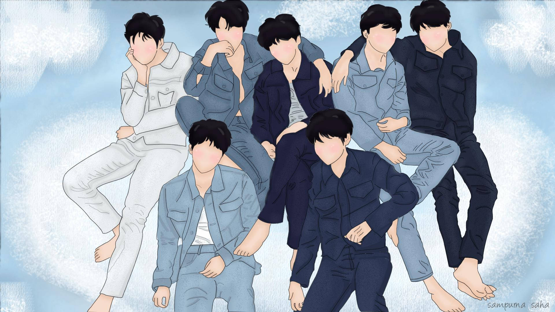 BTS 2020动画艺术 壁纸