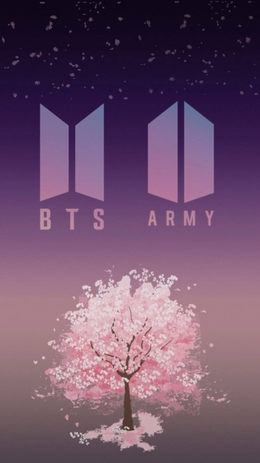 BTS ARMY 紫色美学标志 壁纸