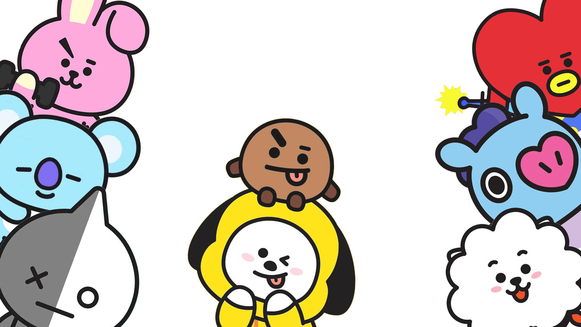 BTS BT21 吐舌表情 壁纸