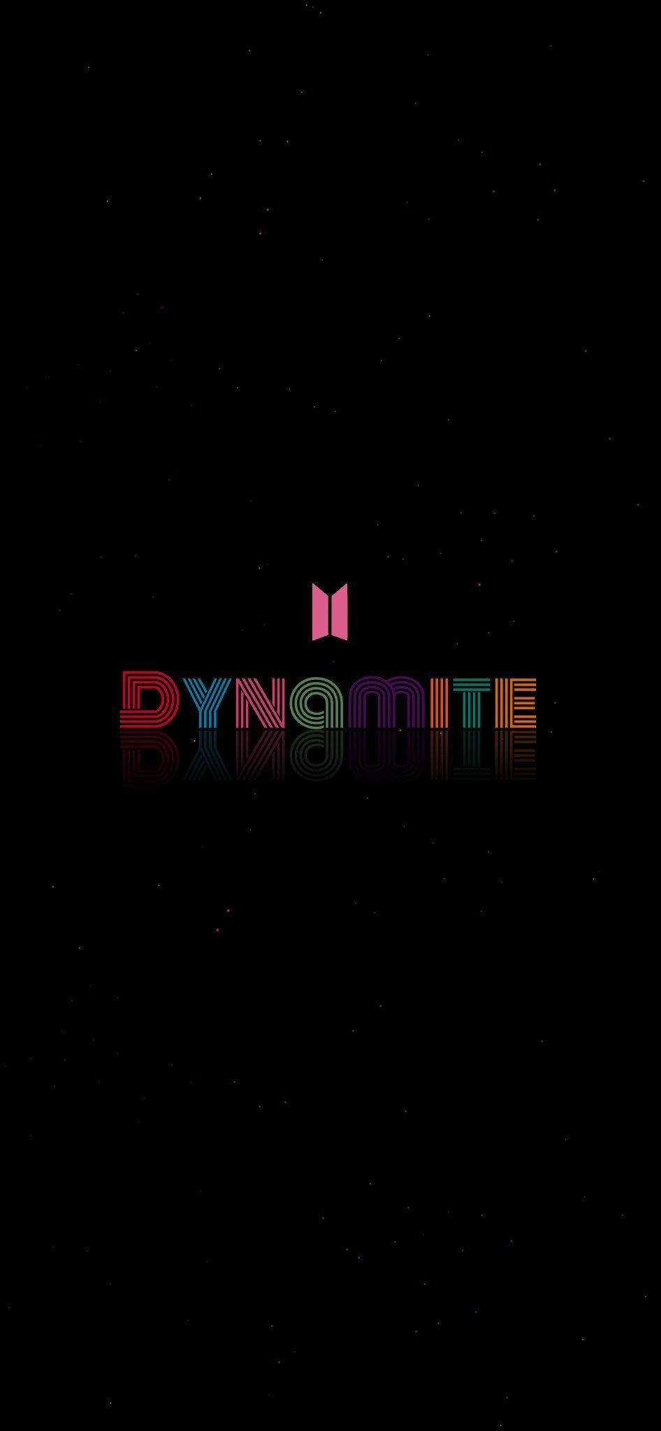 简约黑色BTS Dynamite标志 壁纸