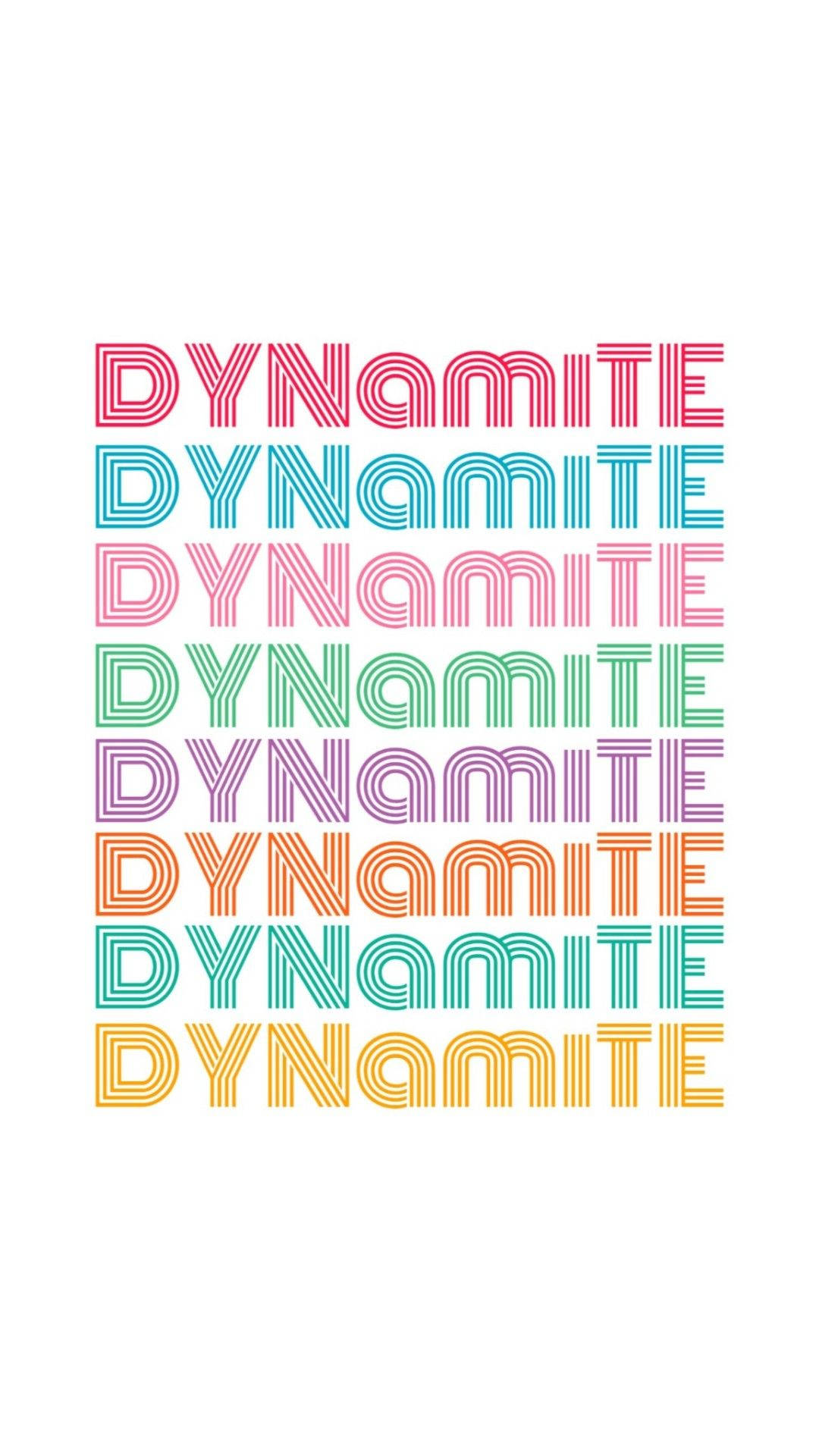 BTS Dynamite 炫酷白手机壁纸 壁纸