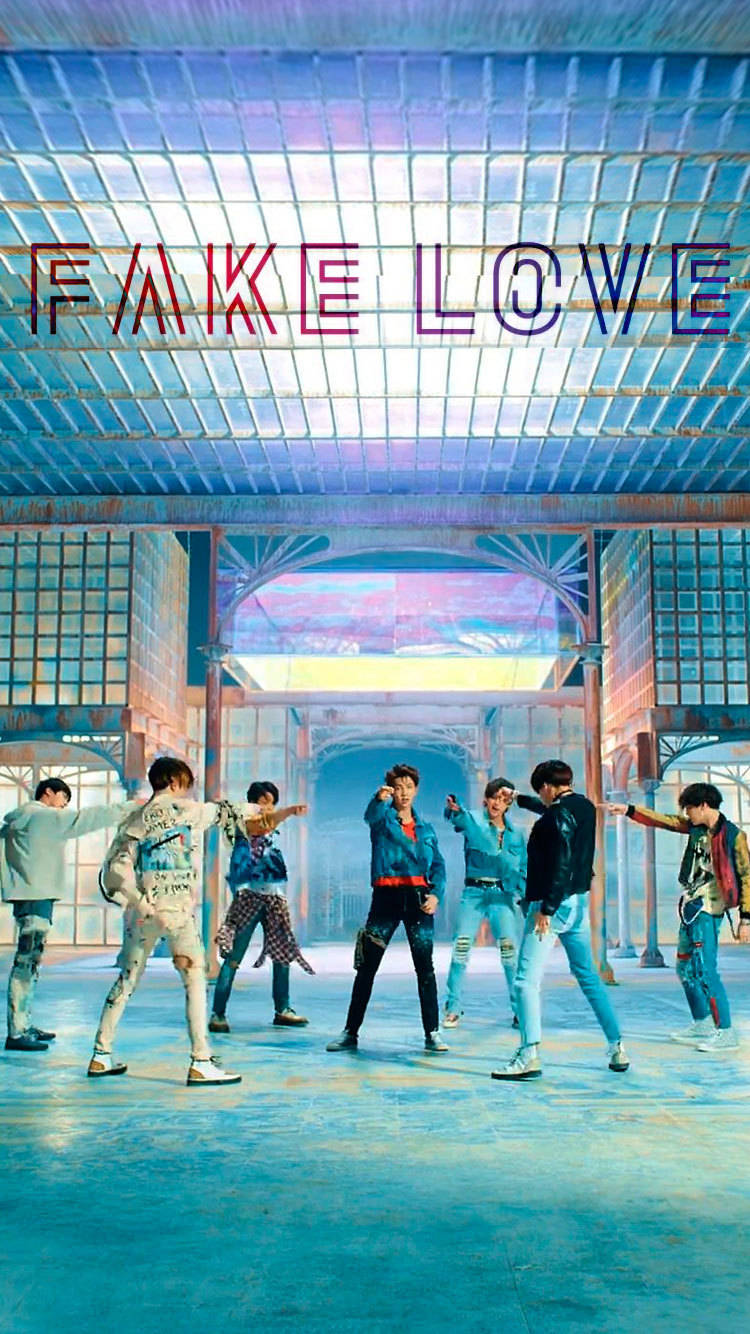 BTS Fake Love 团体照 壁纸