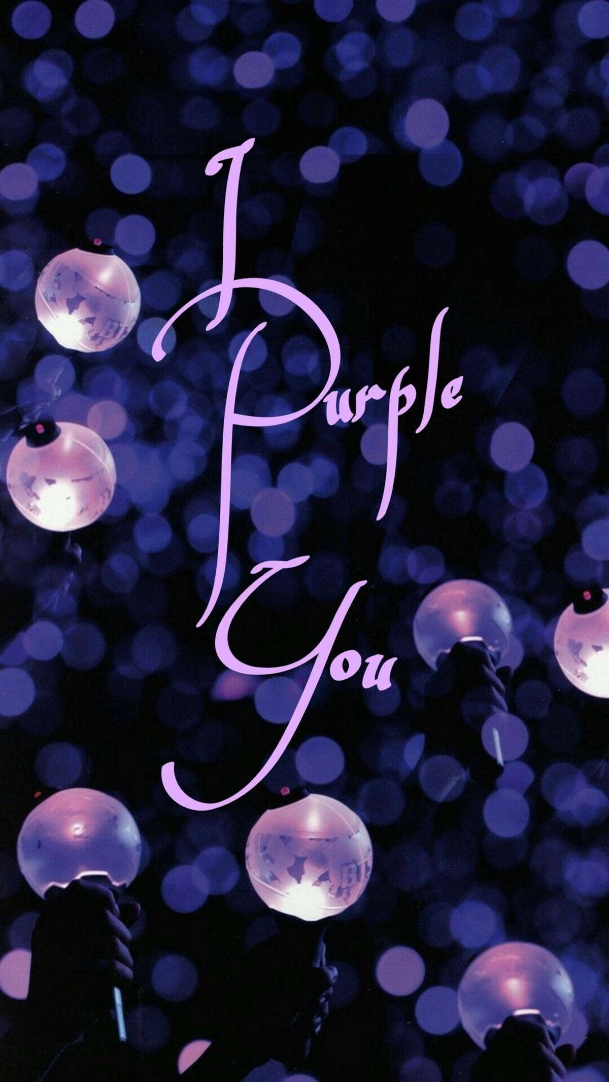 BTS应援棒 I Purple You背景 壁纸
