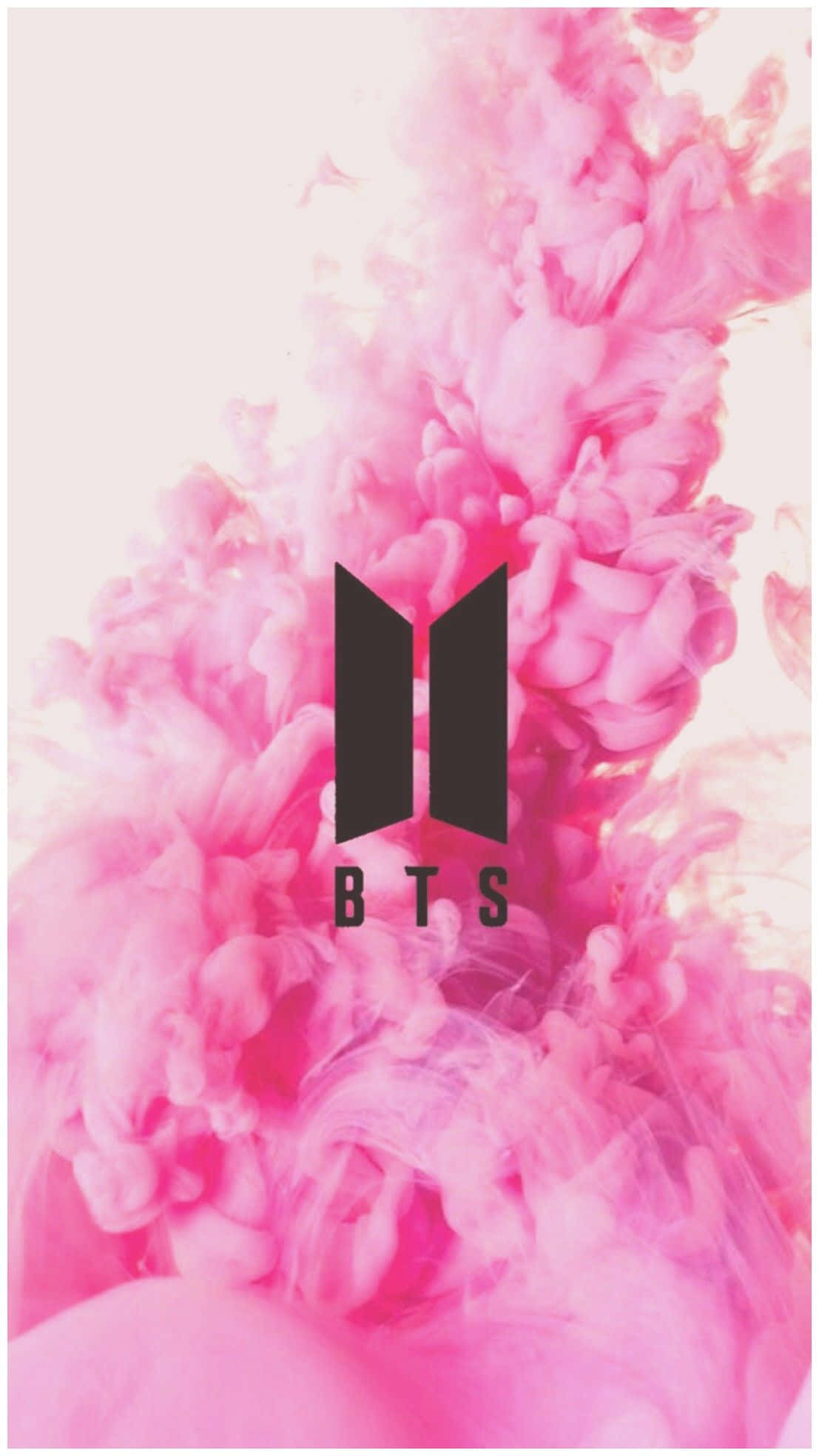 BTS 标志粉色烟雾可爱女孩风 iPad 壁纸