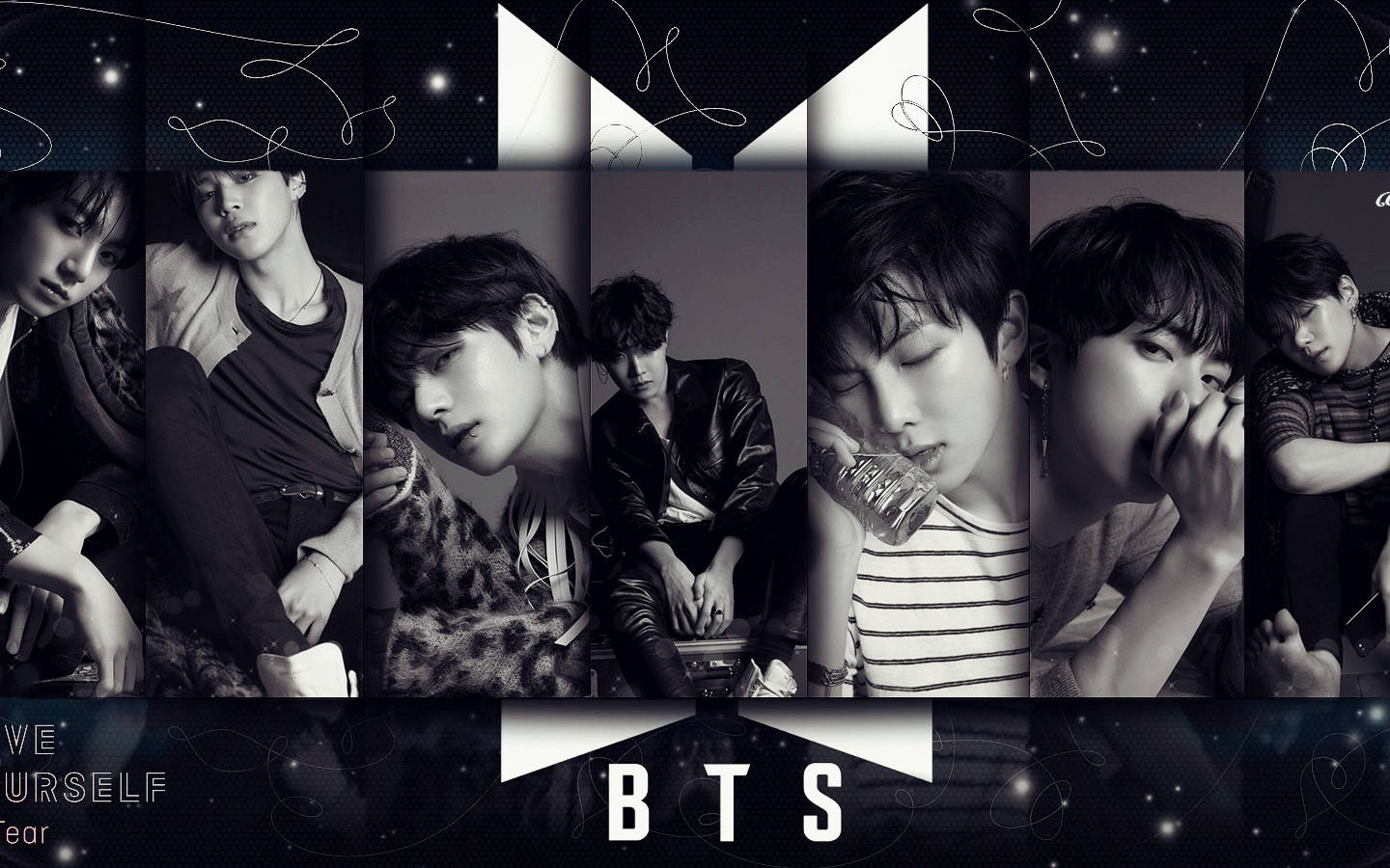 BTS Logo 在 Love Yourself Tear 上 壁纸