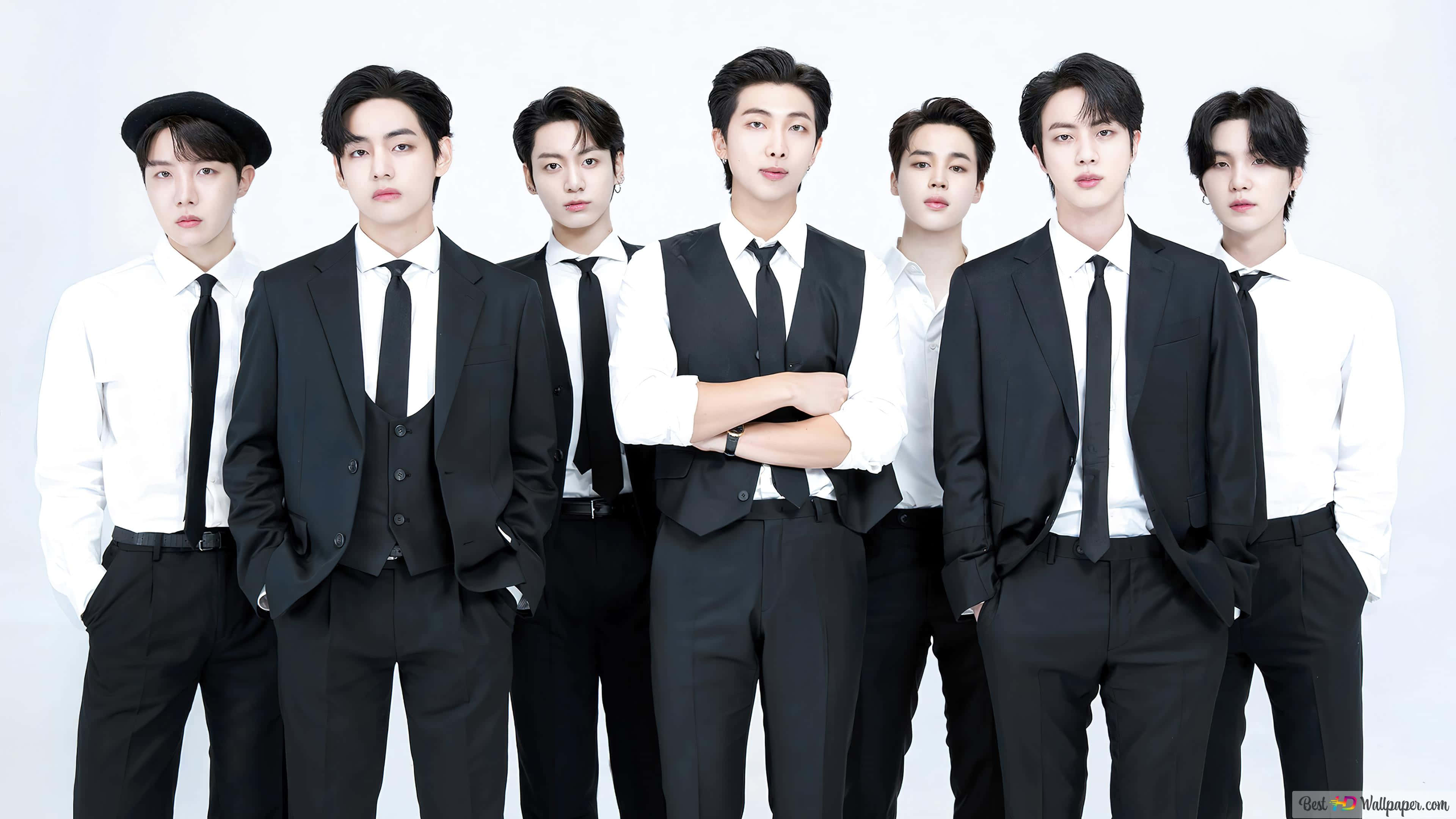 BTS 黑白正装写真 壁纸