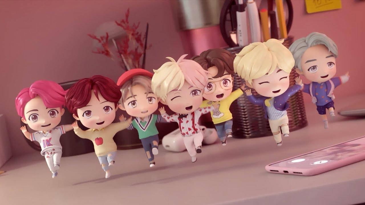 BTS TinyTAN角色跳舞笔记本电脑壁纸 壁纸