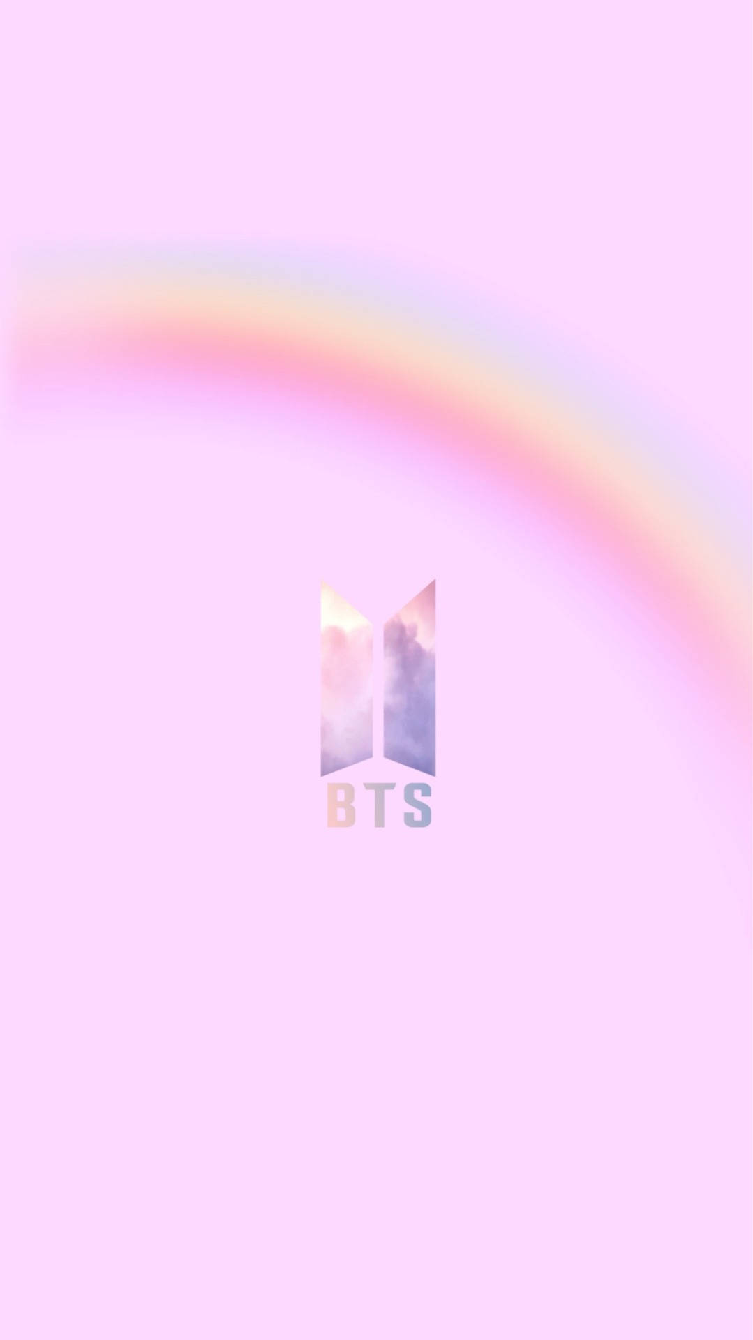 BTS 粉色彩虹标志 壁纸