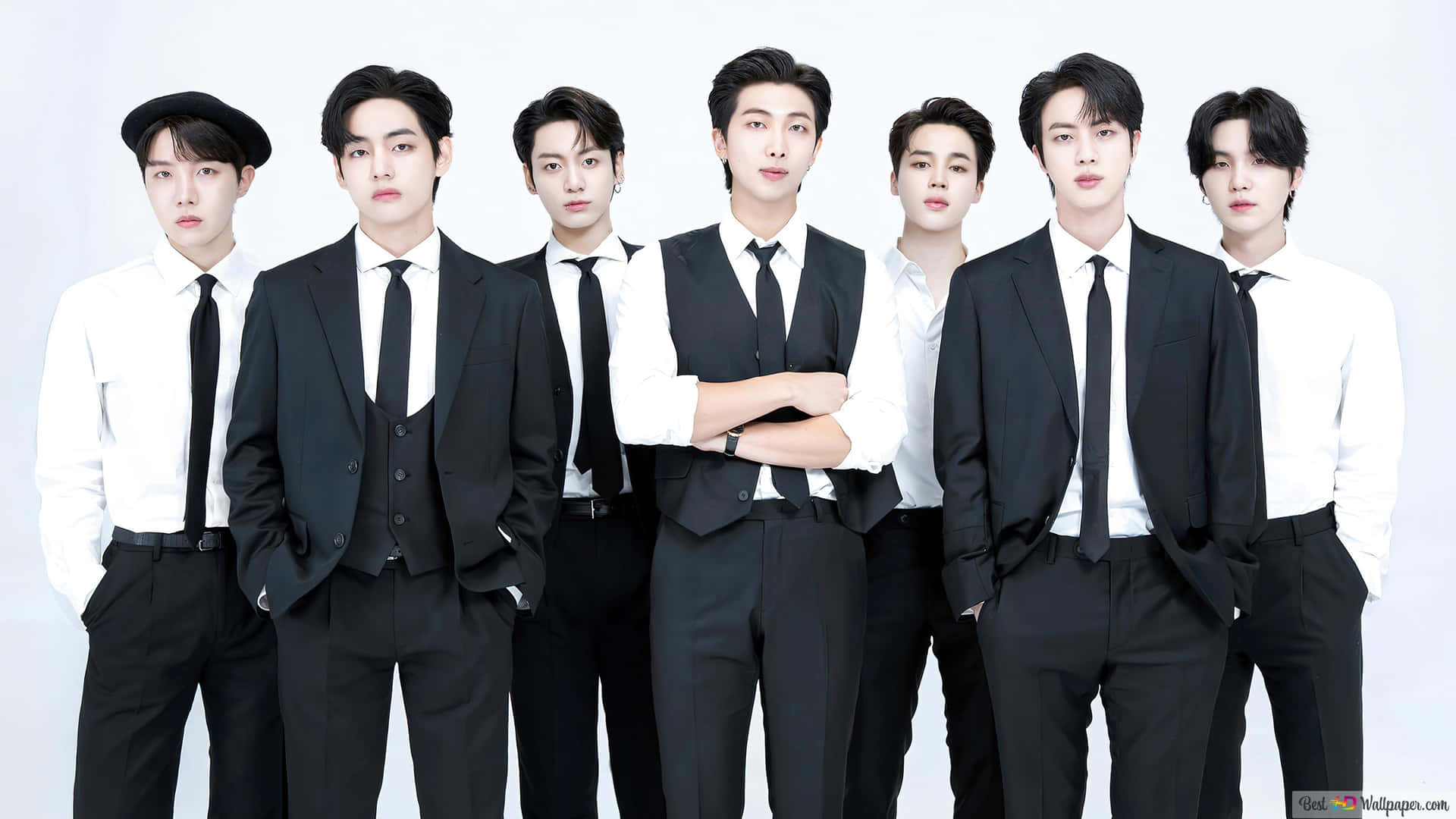 BTS 黑白正装写真 — Kpop GIF 壁纸