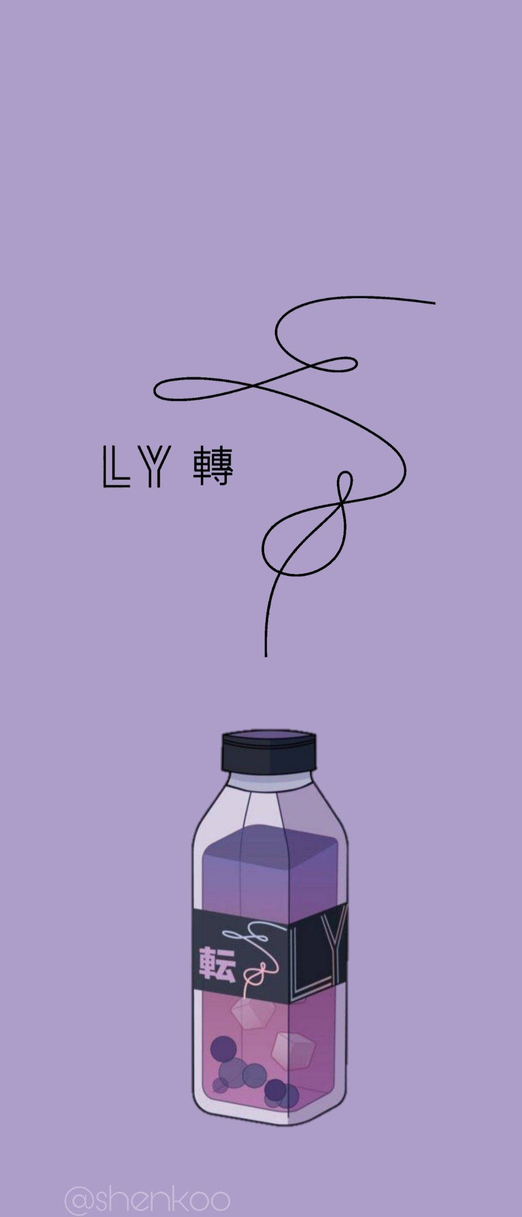 BTS美学Love Yourself紫色 壁纸