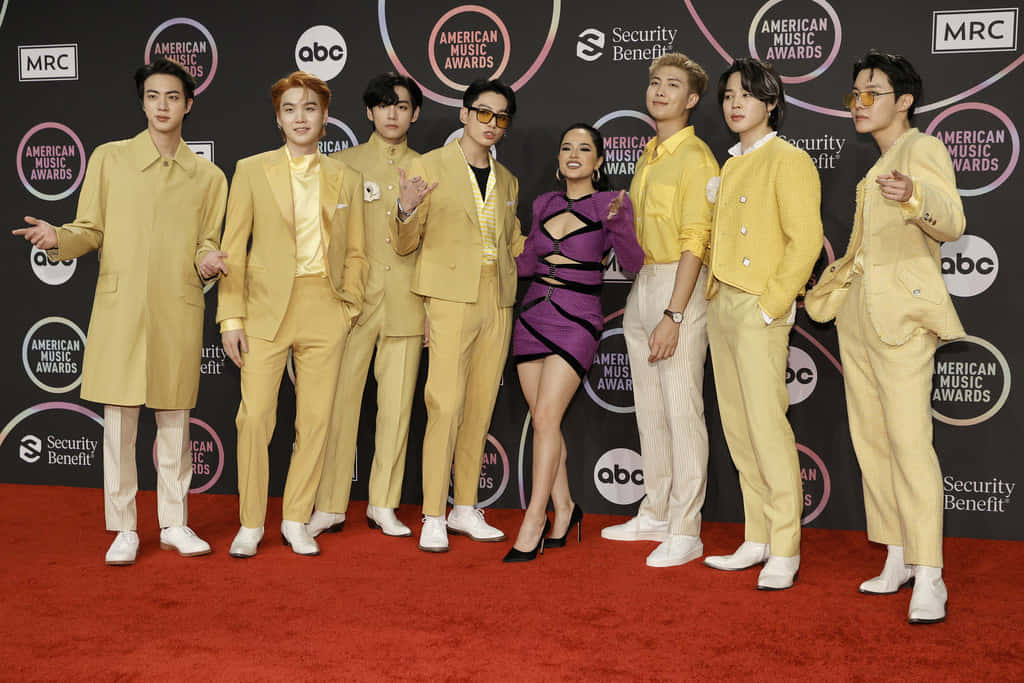 BTS与Becky G合影 壁纸