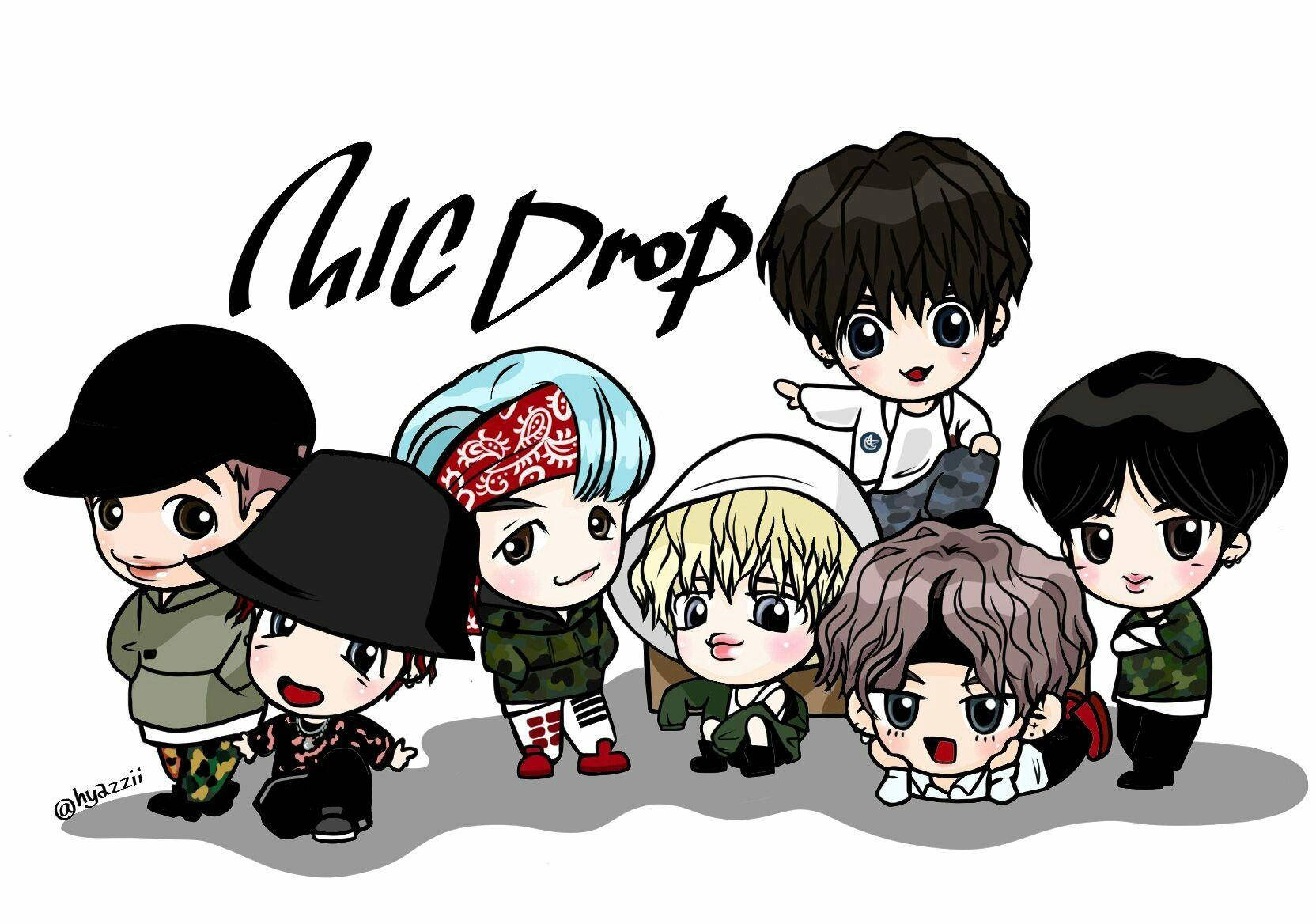 BTS动漫Mic Drop 壁纸