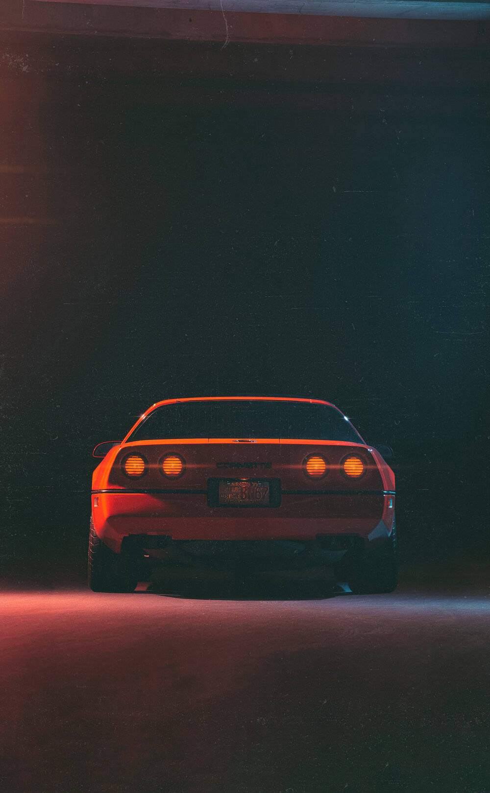 红色C4 Corvette肖像 壁纸
