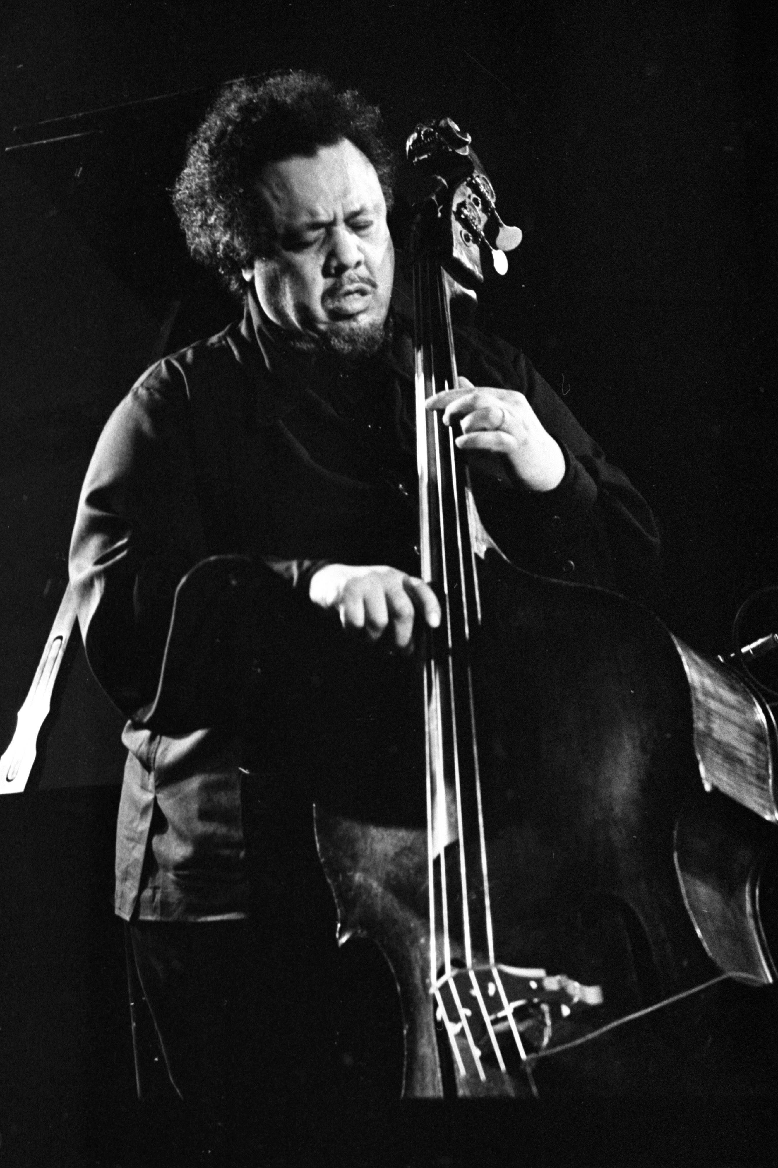 Charles Mingus 深情弹奏低音吉他 壁纸