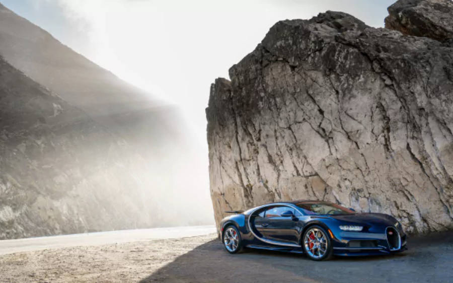 黑色布加迪Chiron 4K 壁纸