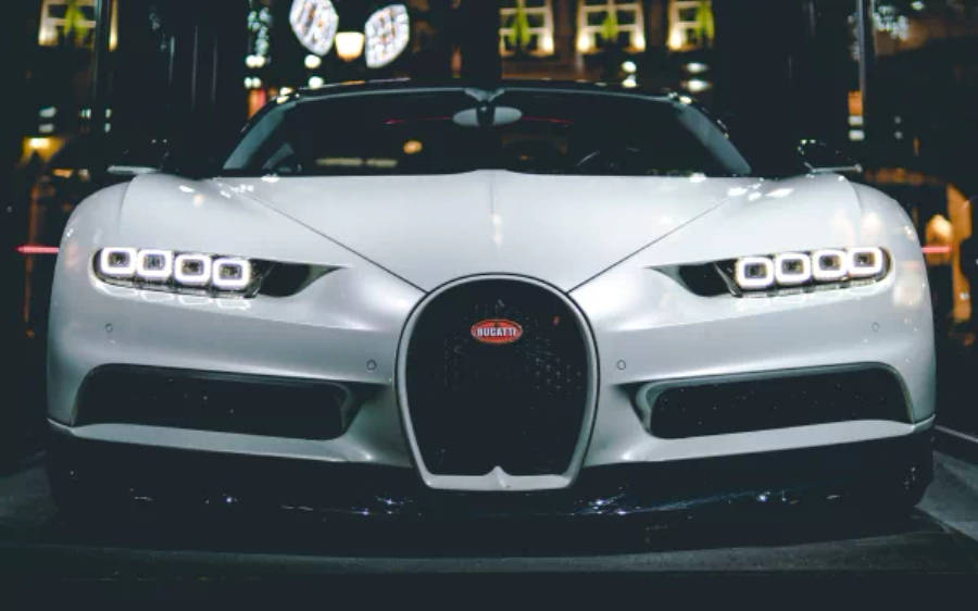 白色布加迪Chiron 4K 壁纸