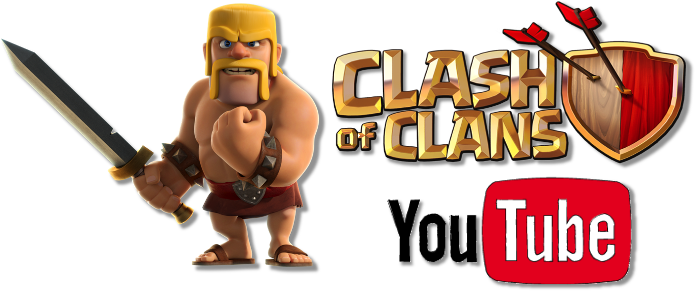 Clash of Clans 标志、角色与 YouTube 图标 壁纸