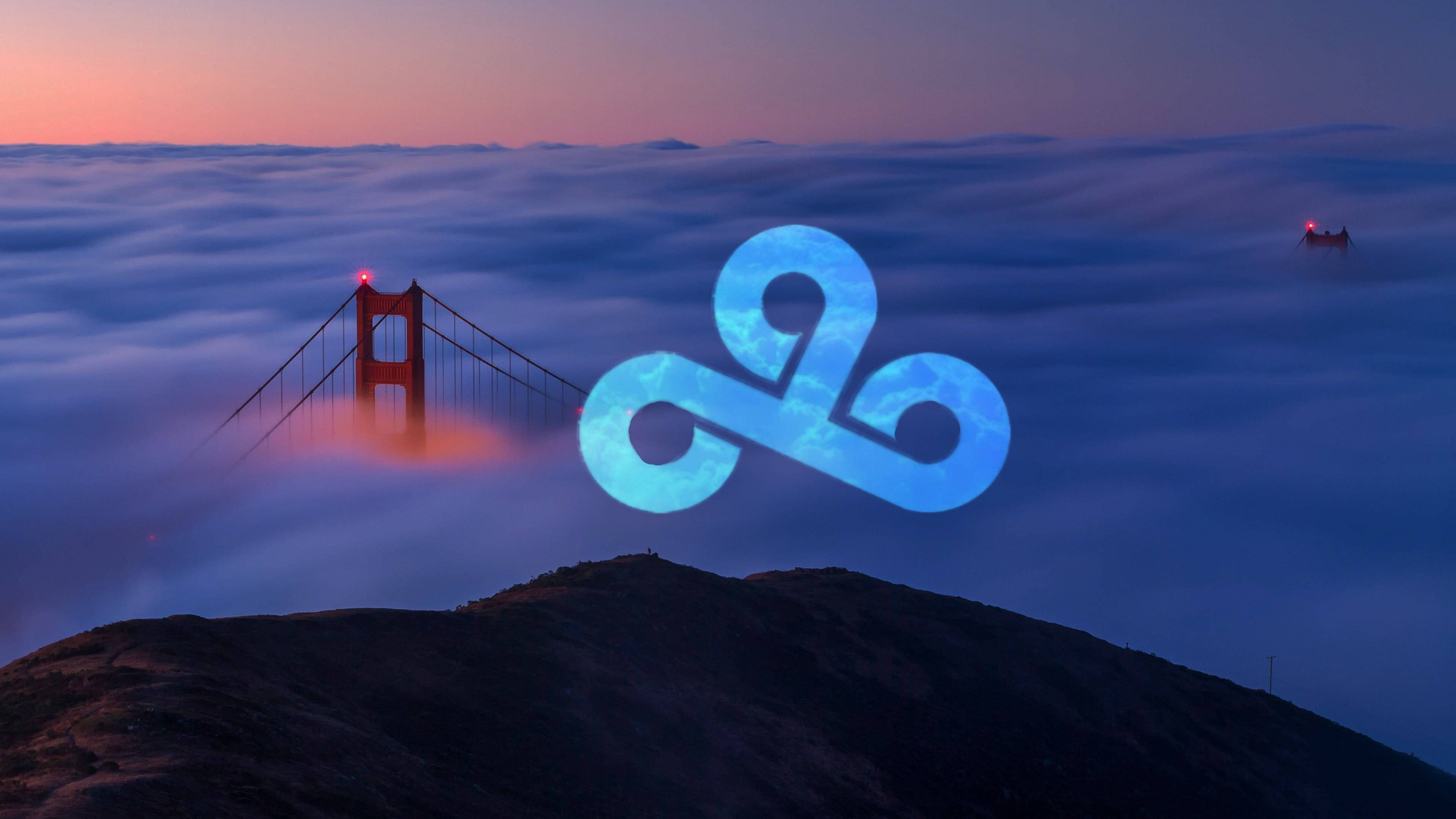 Cloud9金门大桥云朵标志 壁纸