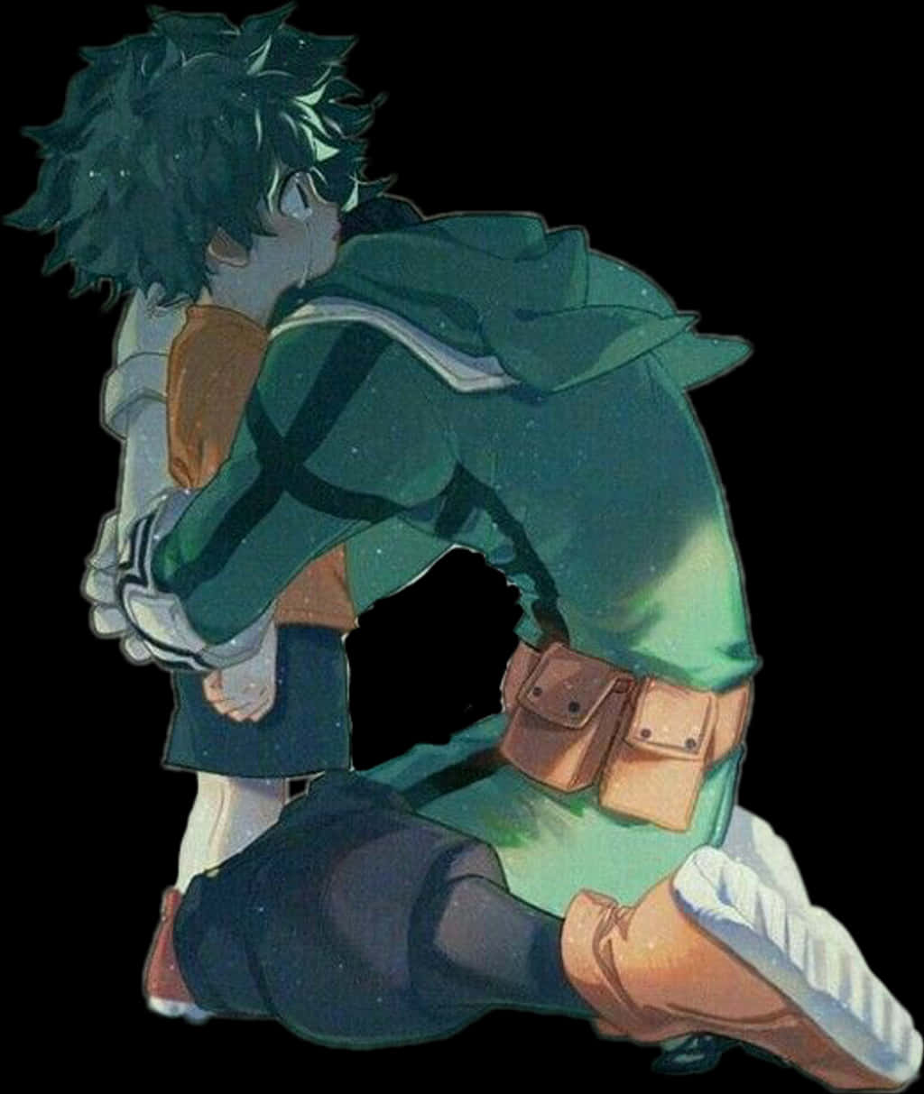 Deku英雄服装背面视角 壁纸