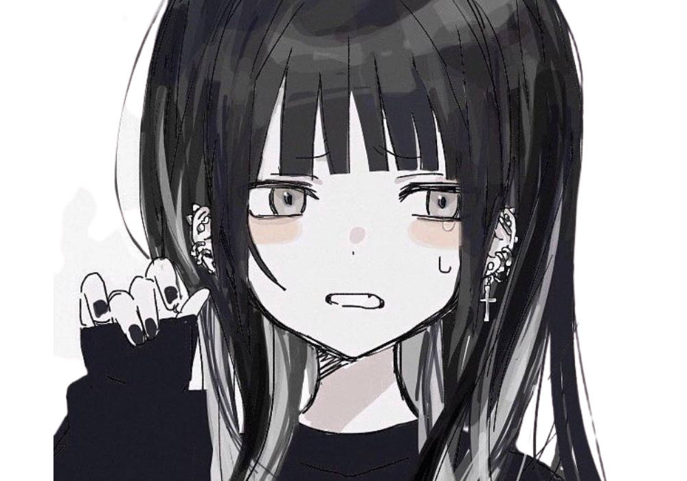 Emo女孩个性动漫头像 壁纸