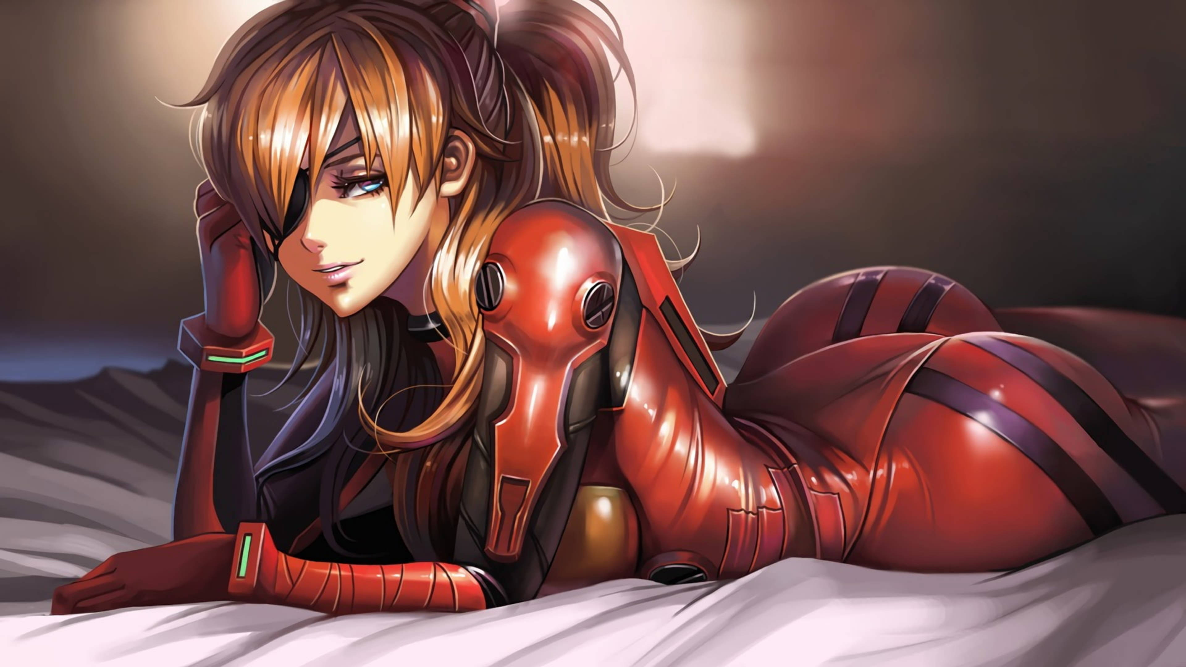 EVA 4K眼罩明日香 壁纸