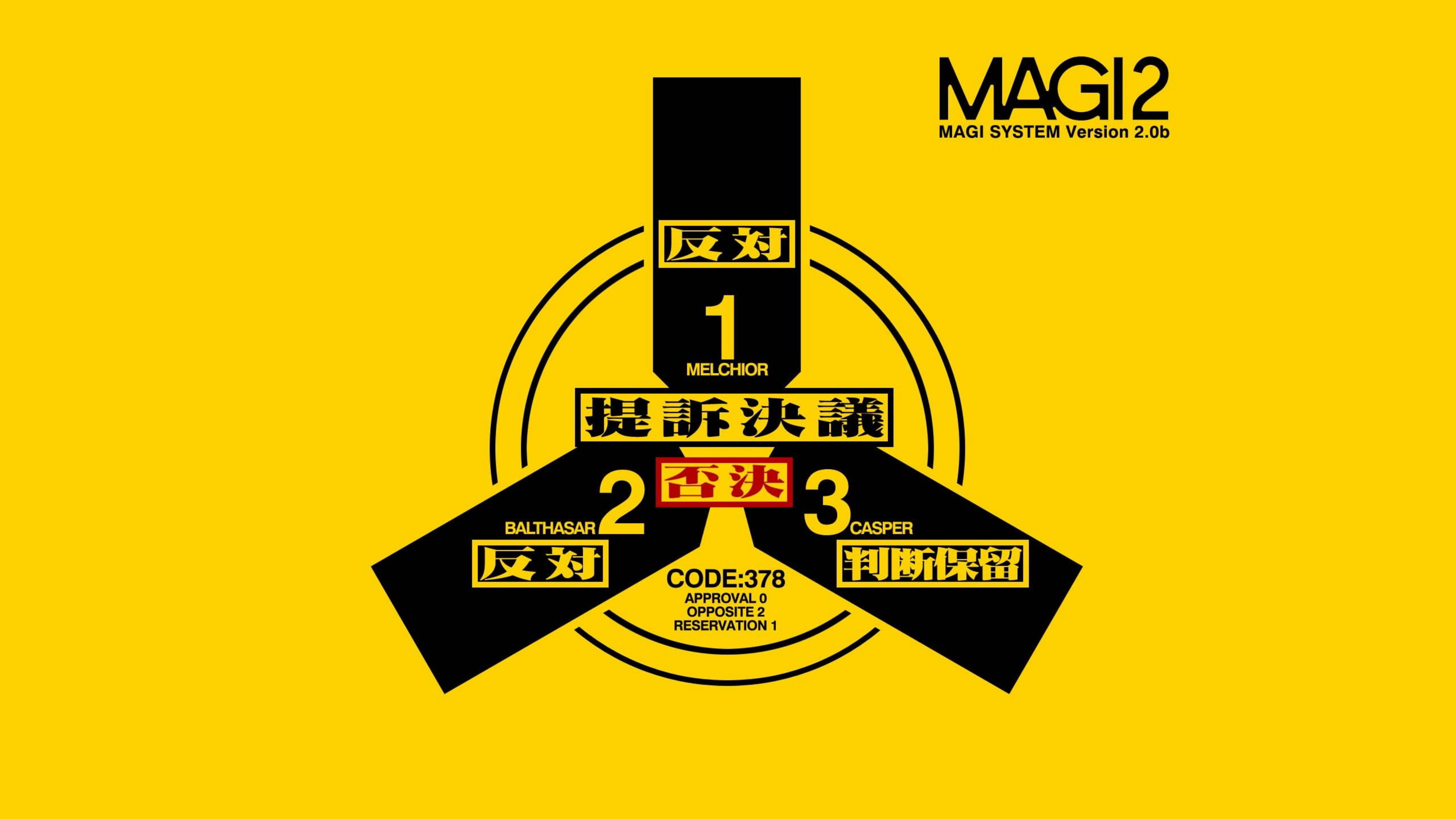 EVA 4K MAGI系统标志 壁纸