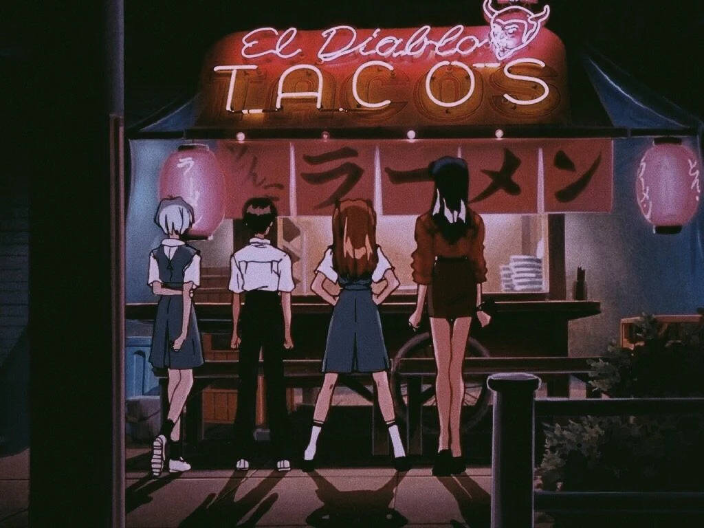 Evangelion 可爱复古动漫美学 壁纸