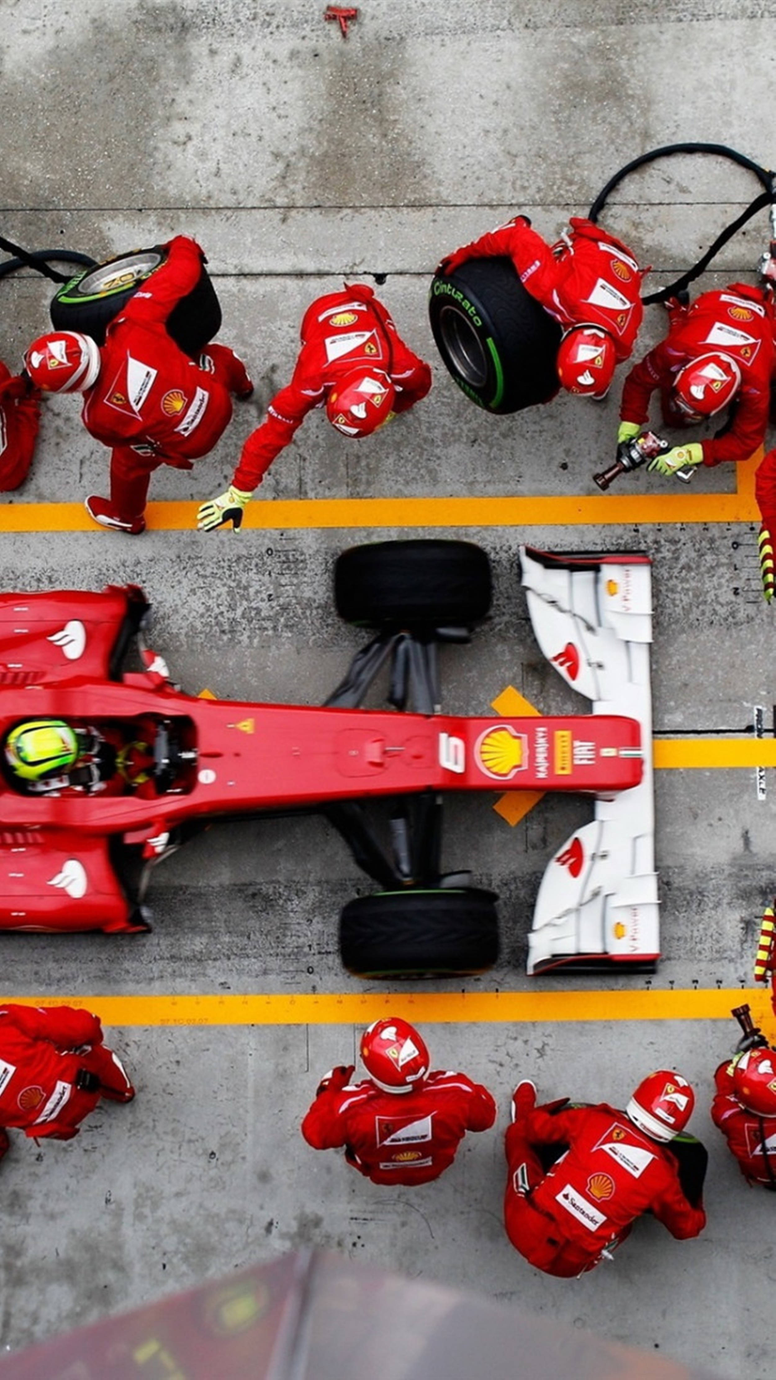 F1红色法拉利10与车手 壁纸