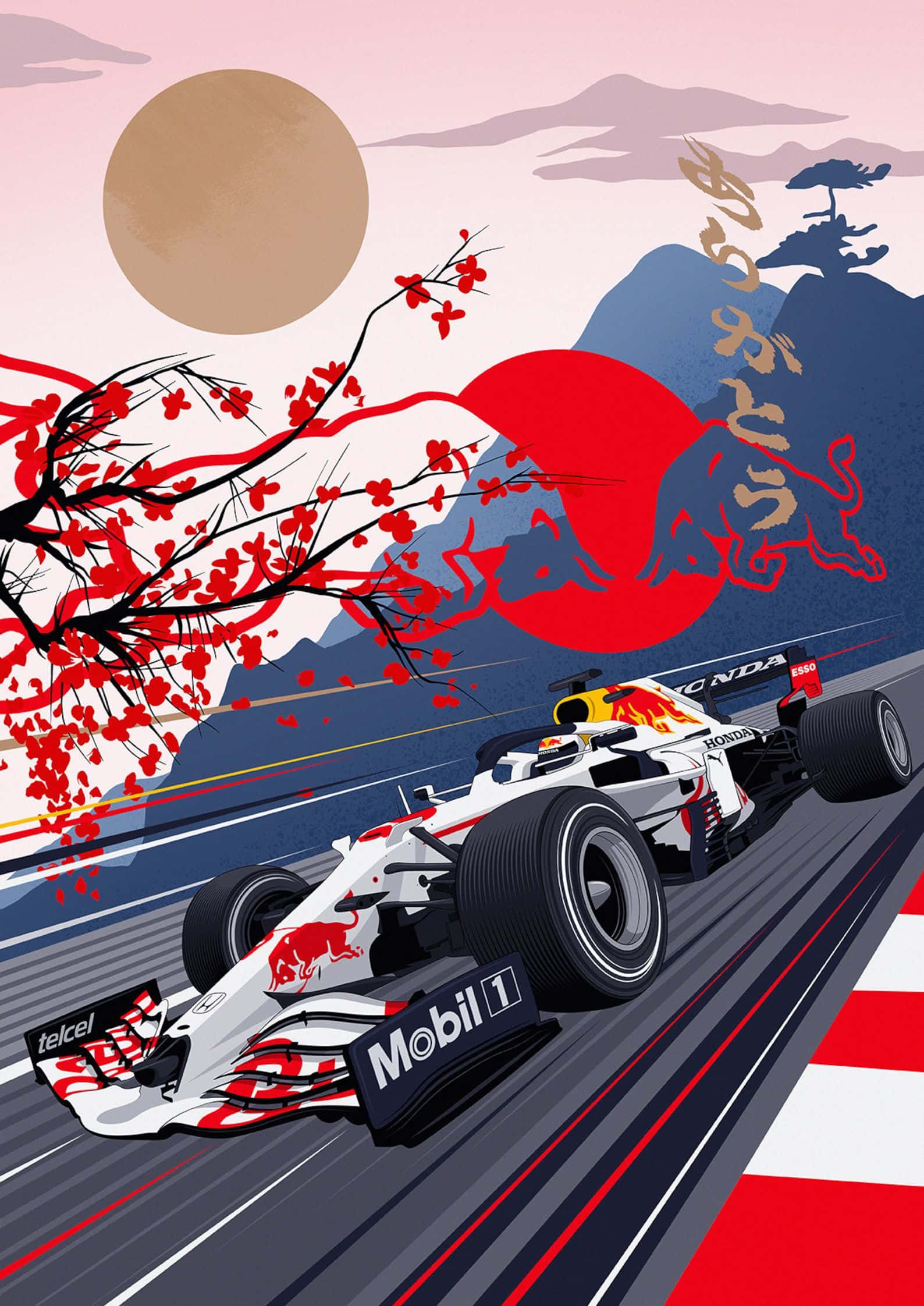 随F1与iPhone飞速冲过终点线 壁纸