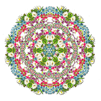 Floral Kaleidoscope Pattern 壁纸