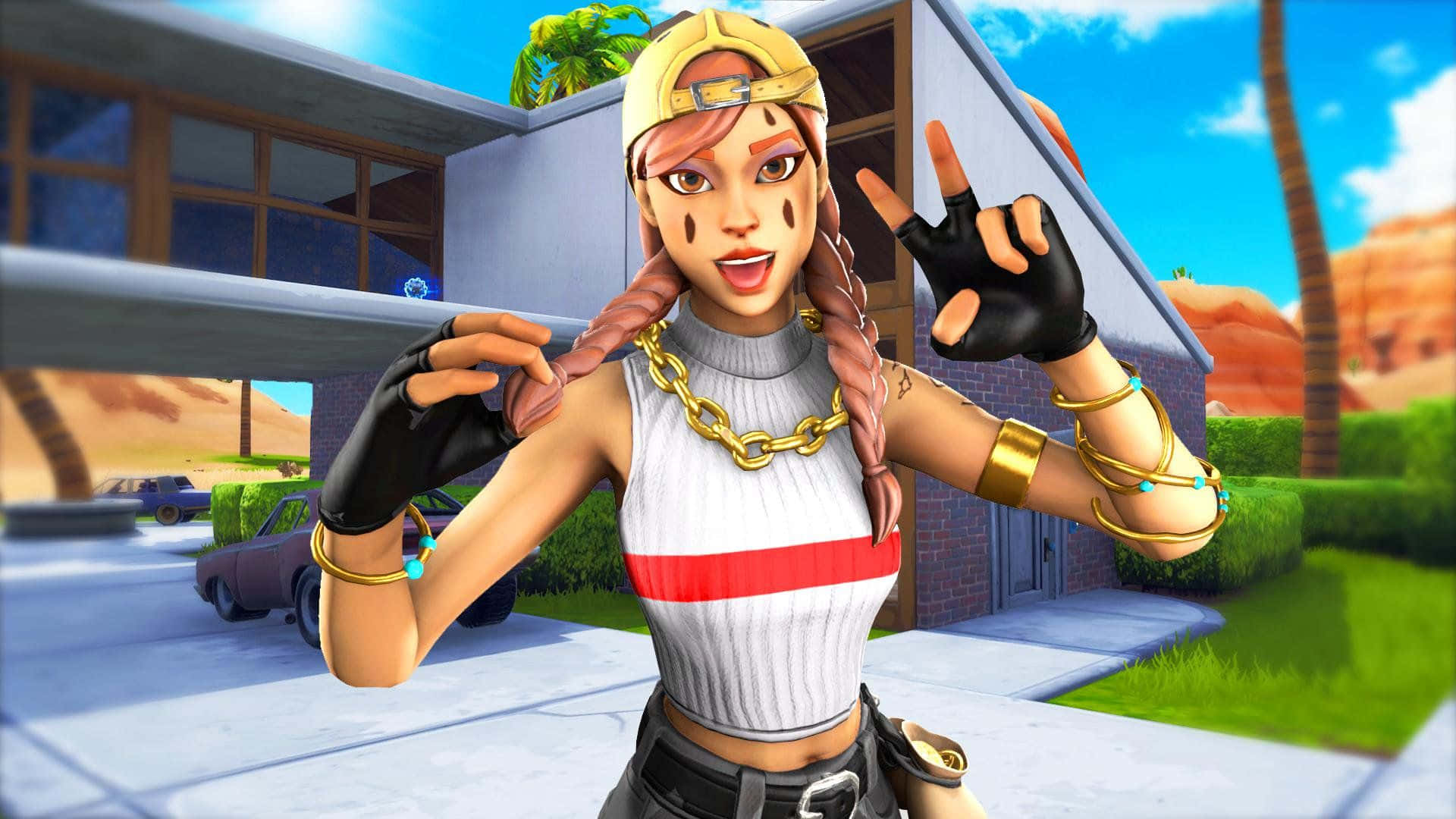 Fortnite Aura皮肤 游戏内酷炫姿势 壁纸