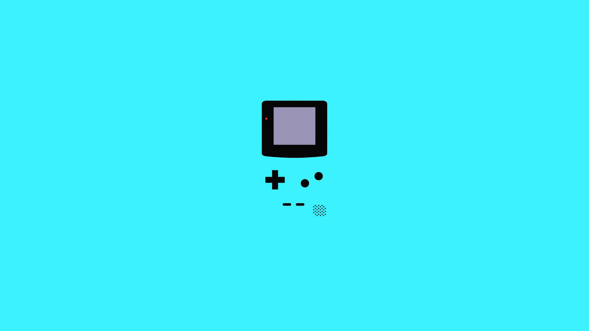 蓝色Game Boy Color复古游戏怀旧 壁纸