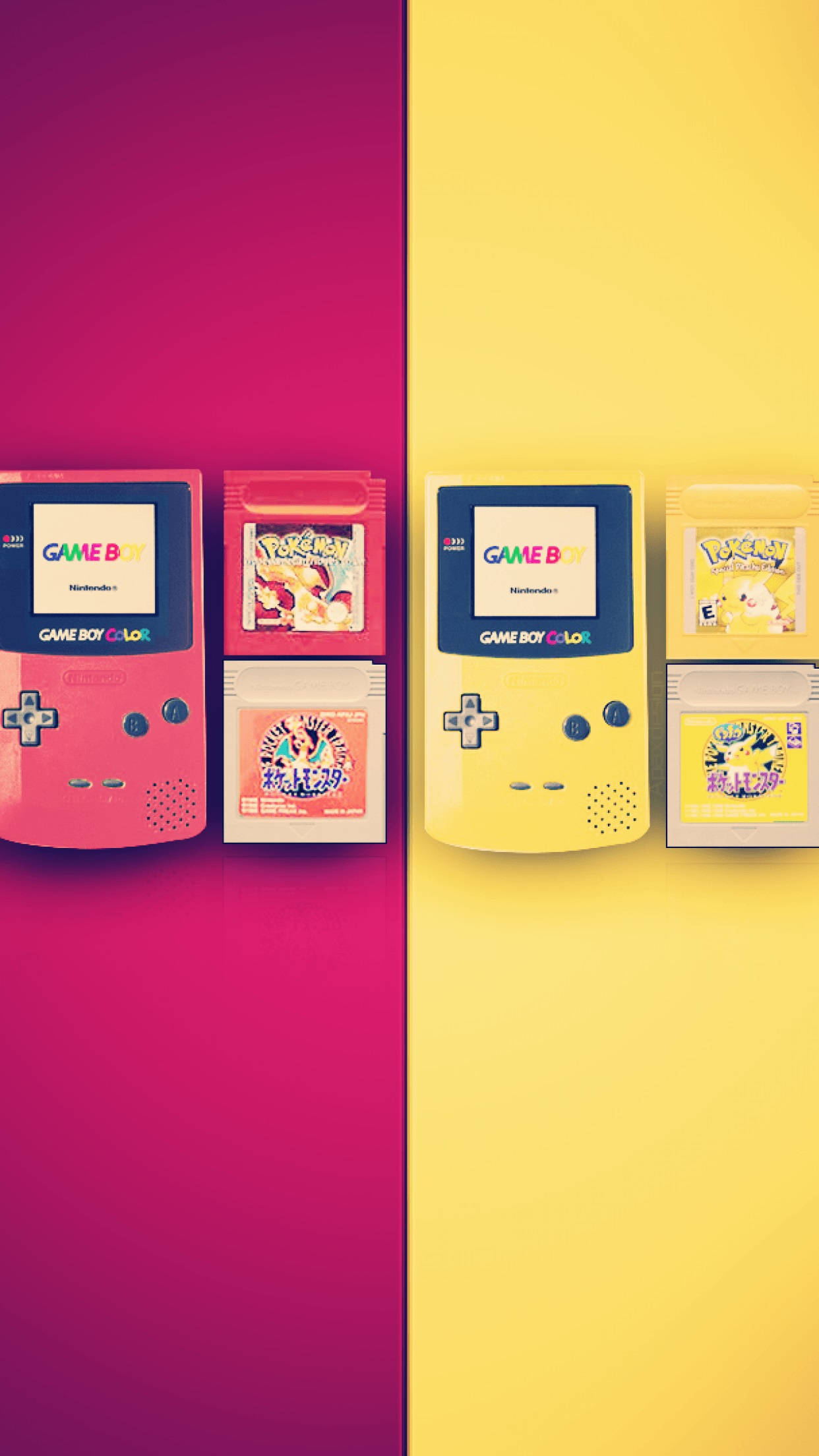 红黄双色Game Boy Color 壁纸