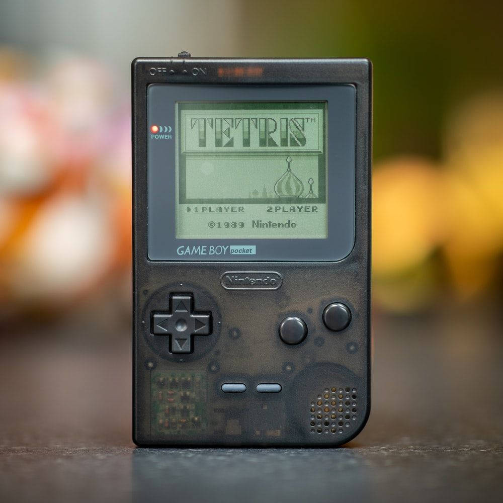 黑色Game Boy Pocket掌机俄罗斯方块 壁纸